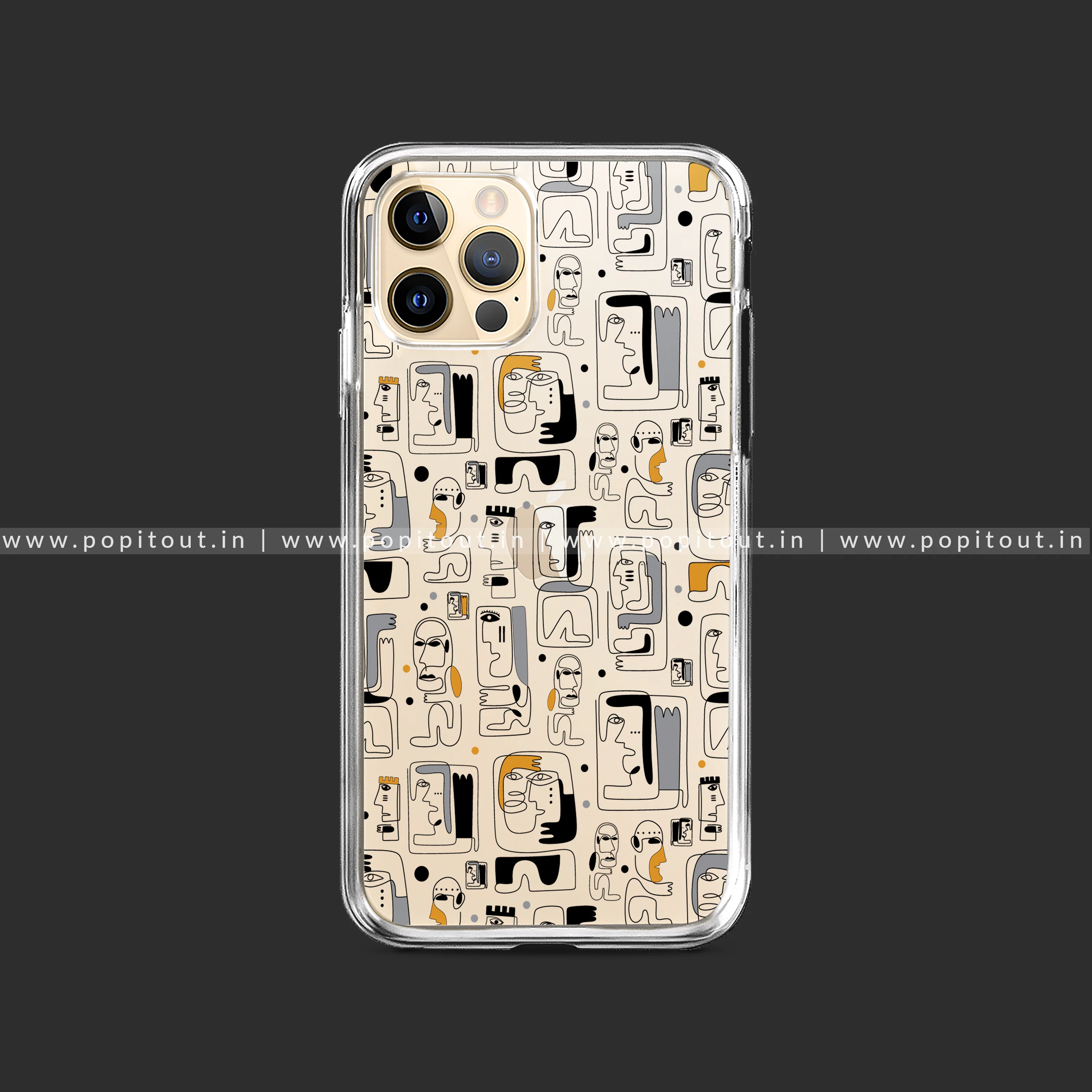 Abstract Tribal Artline Silicon Clear Case