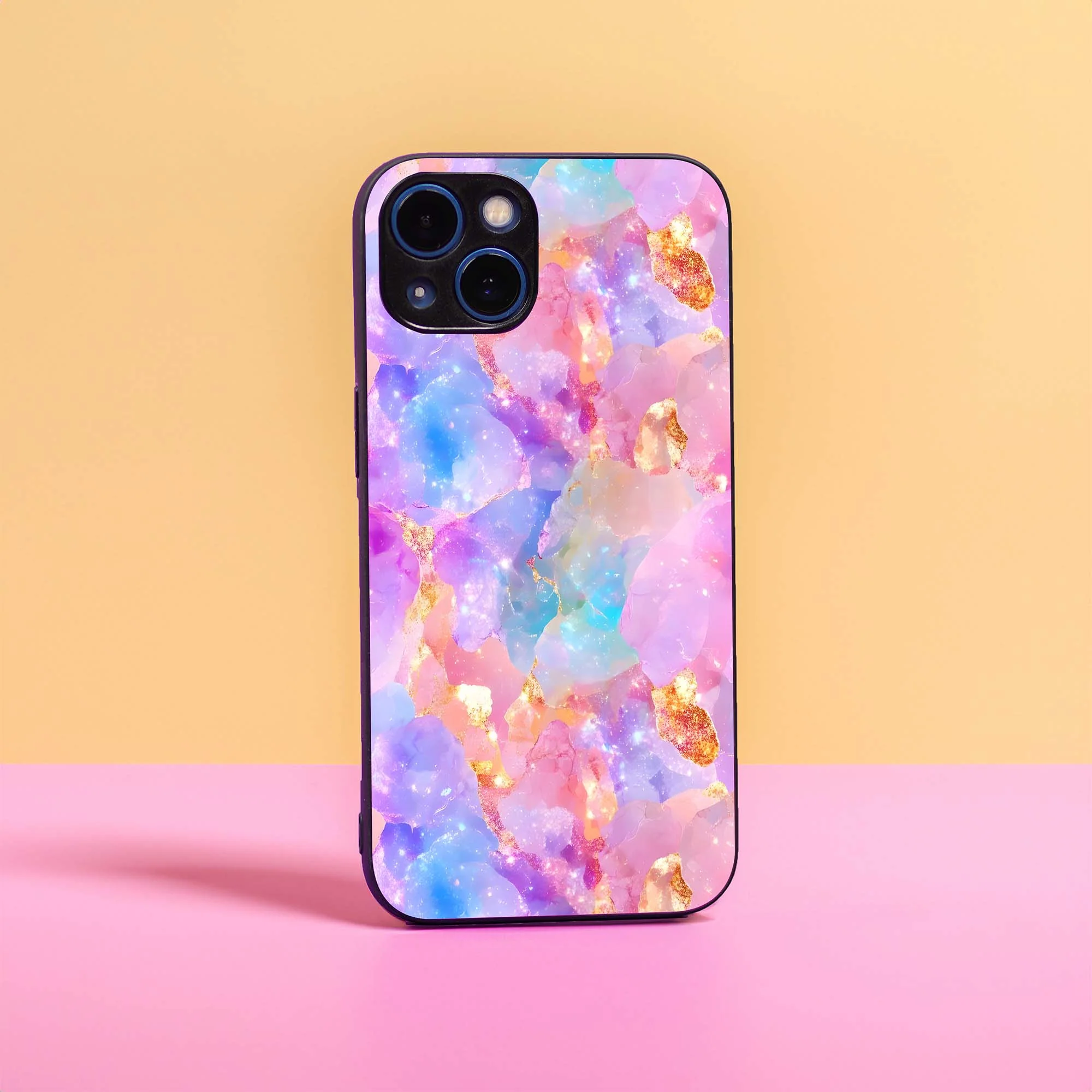 Assorted Marble Print Glass Case