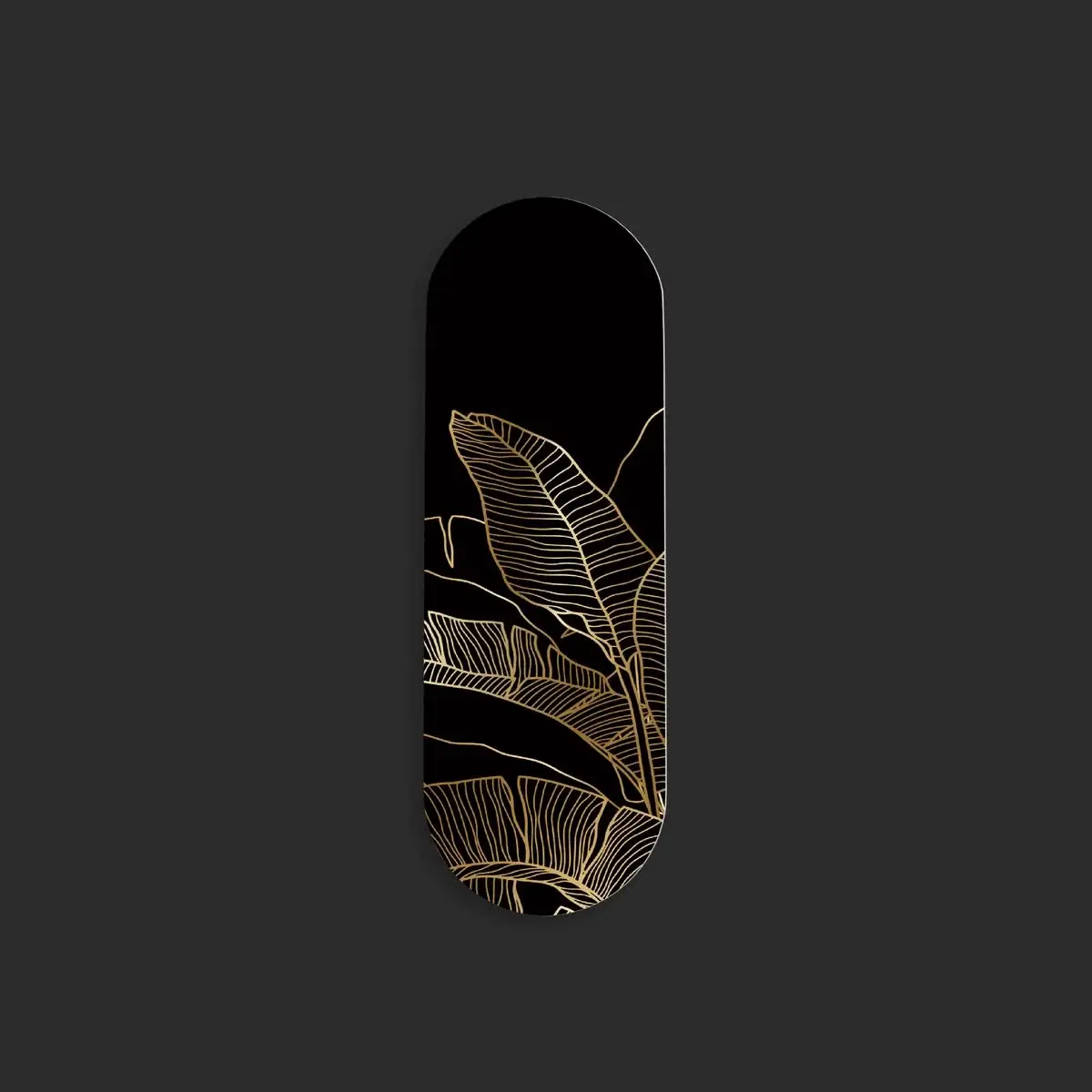 Black and Gold Tropical Leaves Gripper