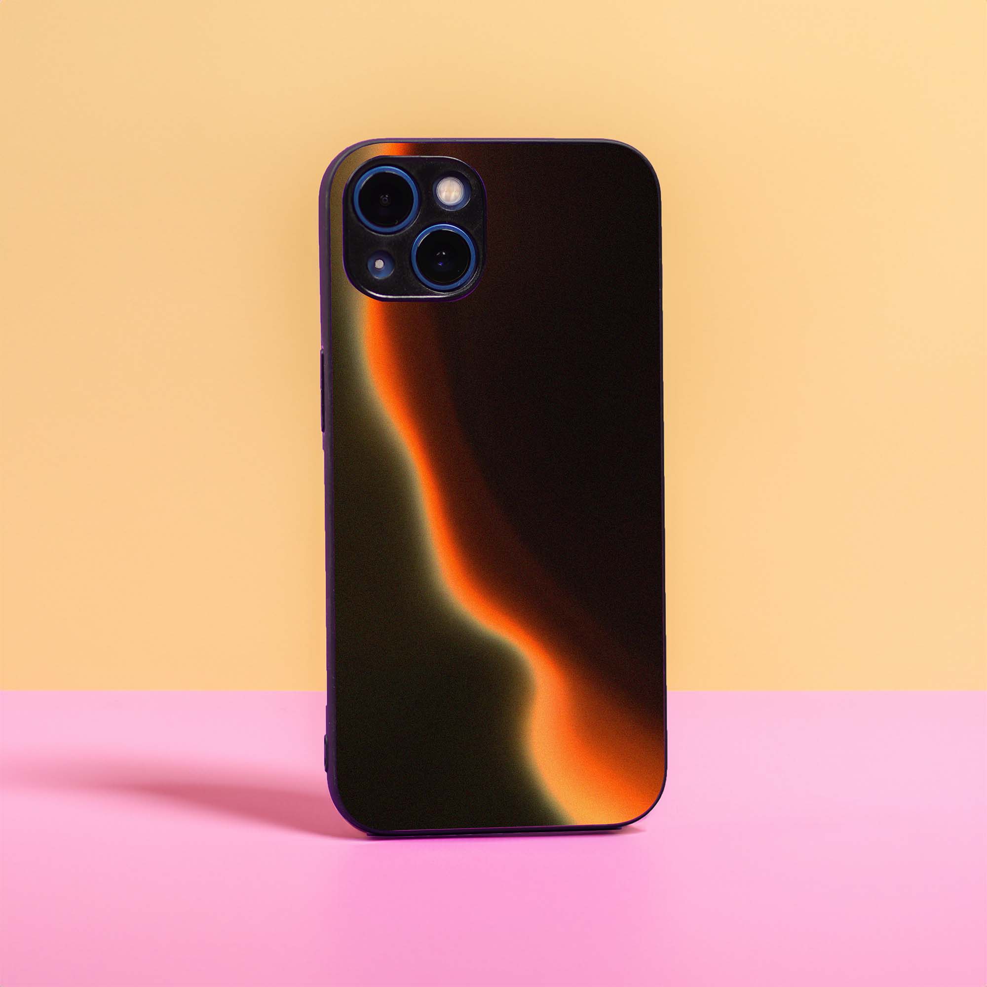 Black and Lava Aura Phone Case
