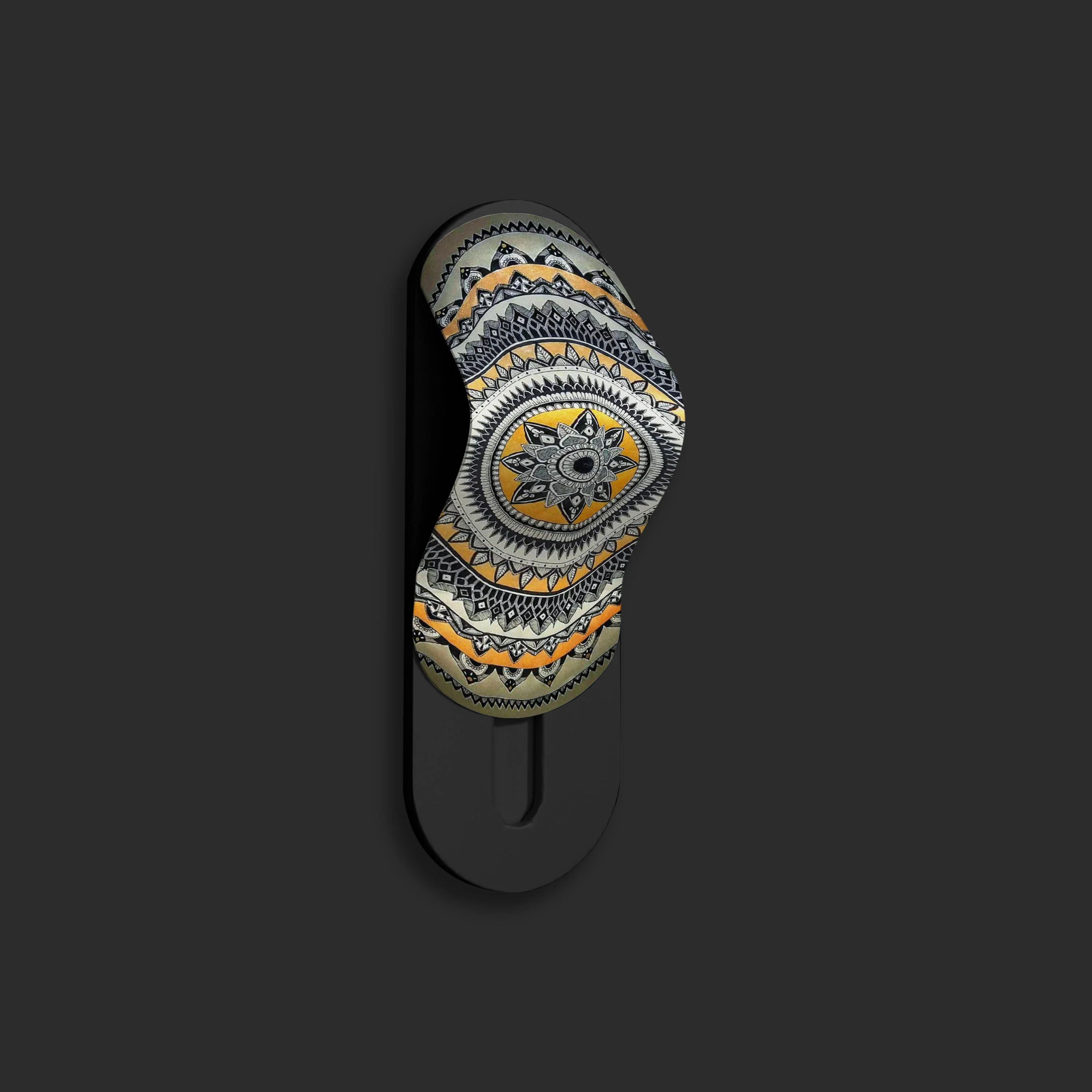Black Mandala Matte Gripper
