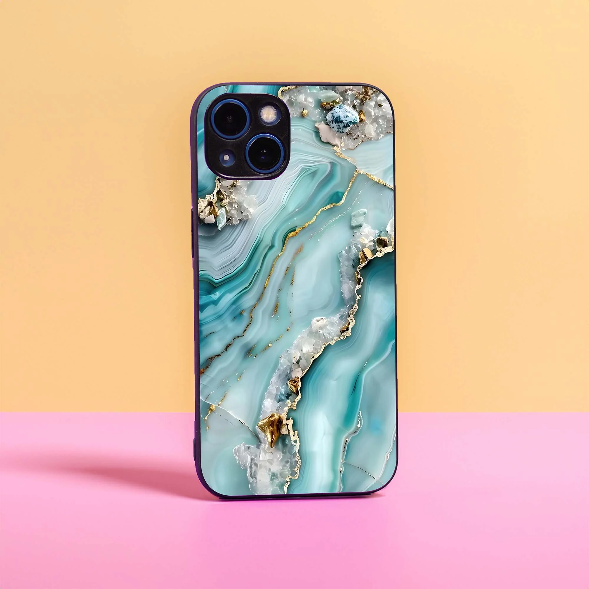 Blue Marble Glass Case