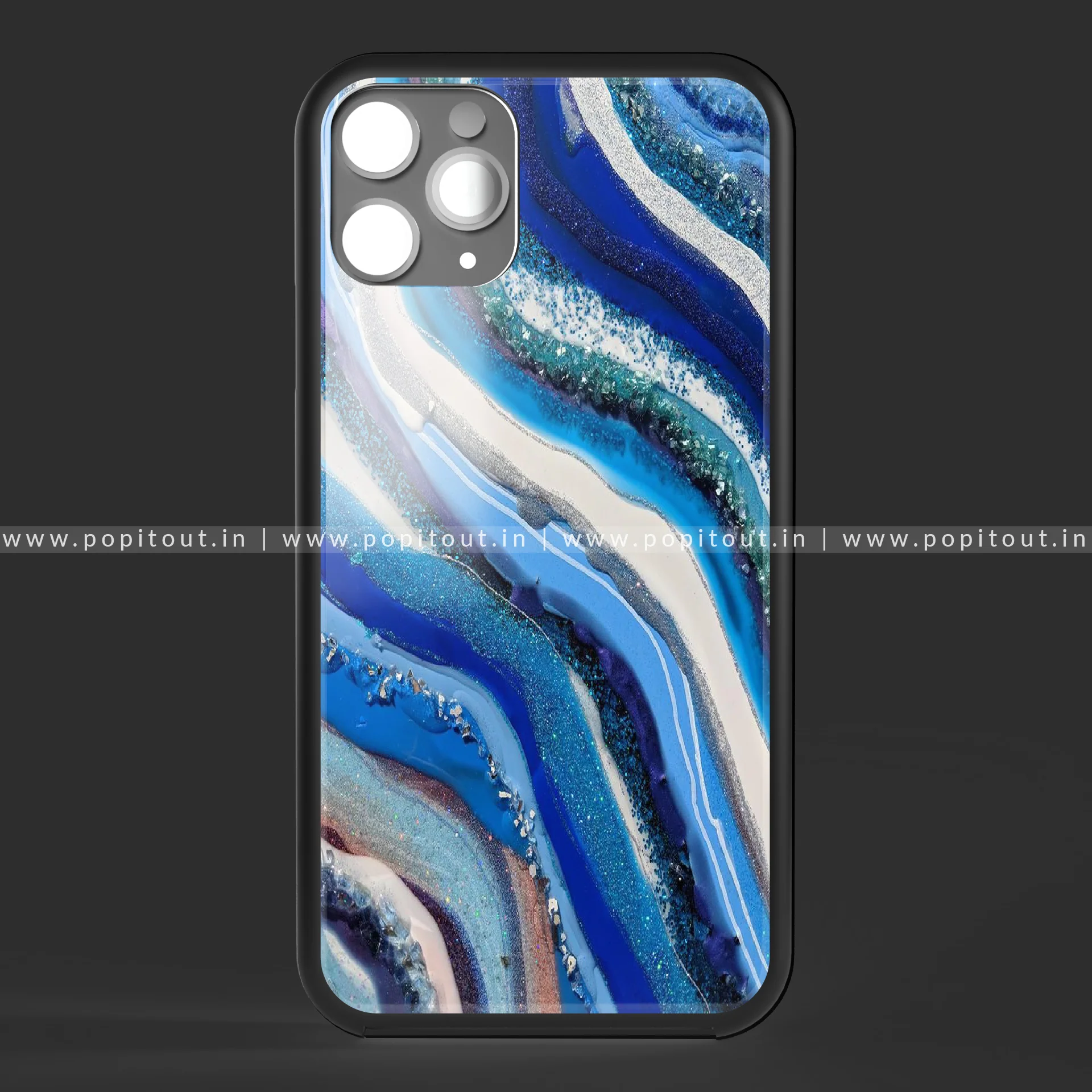 Blue Wave Glass Case