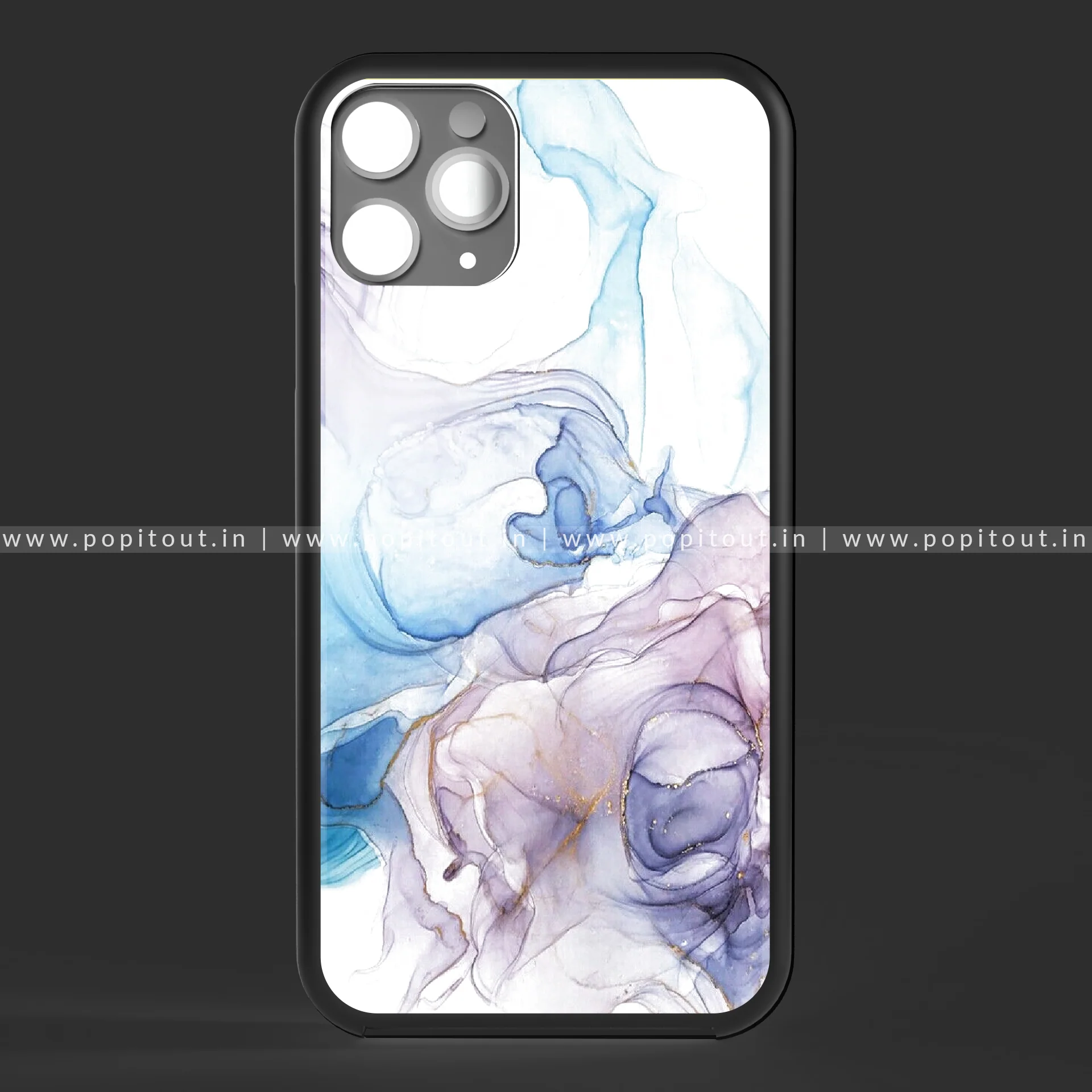 Mystic blue abstract glass case