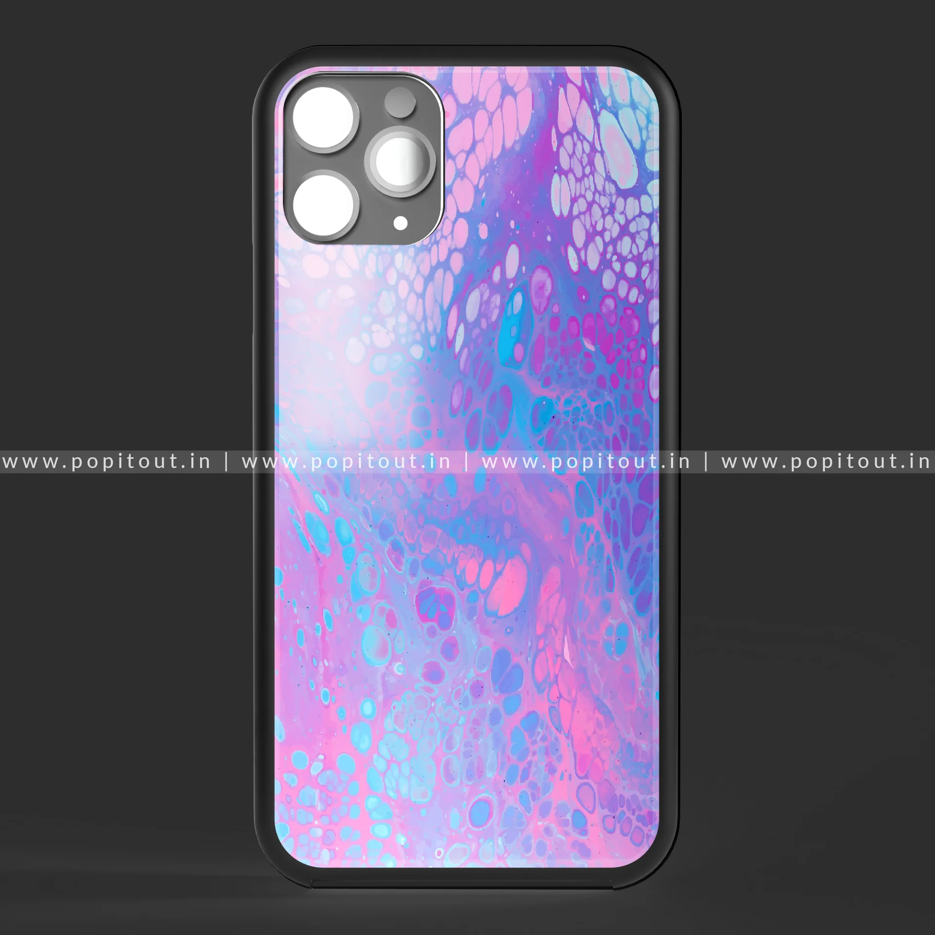 Purple Blast Marble Printed Glass Case