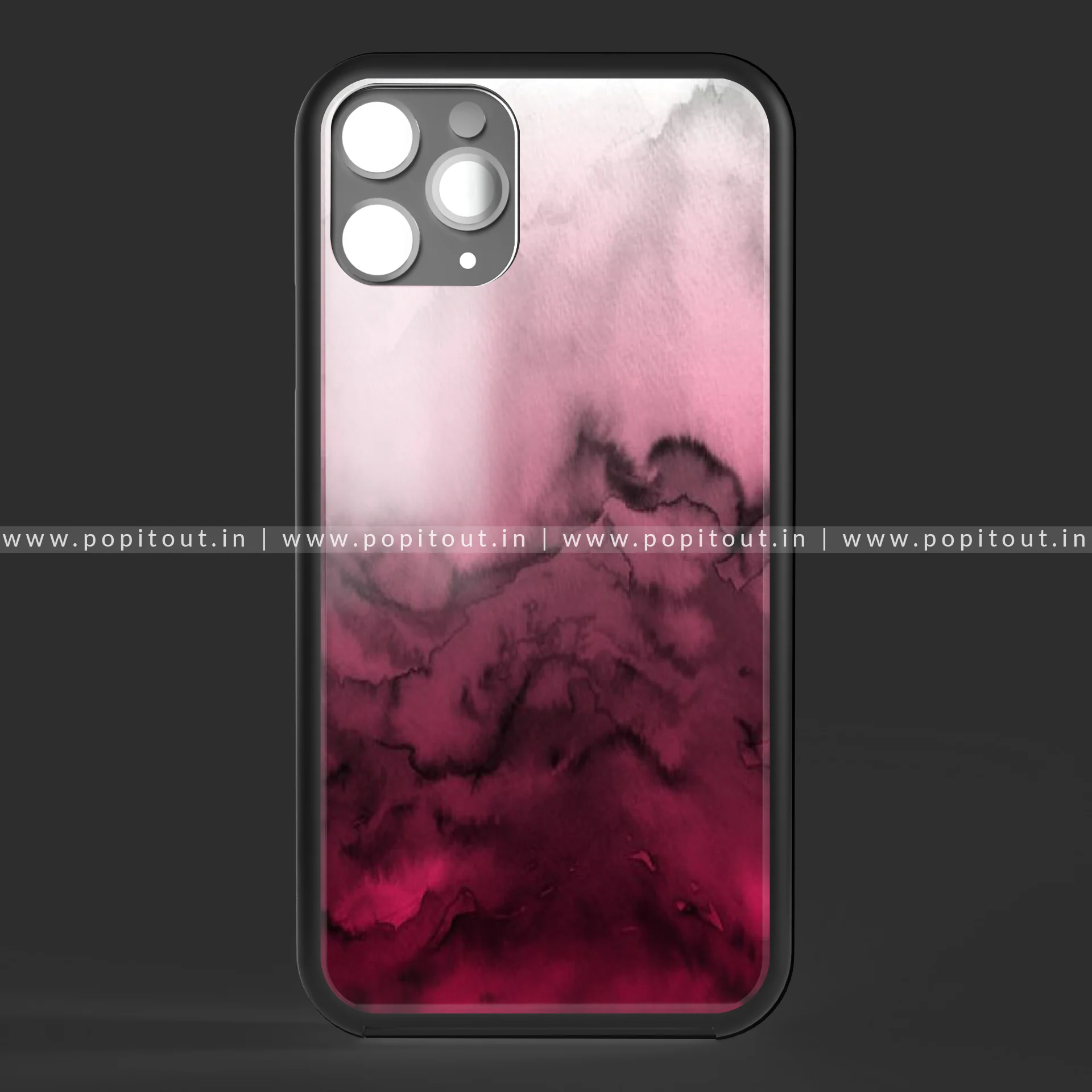 Ruby Marble Printed Glass Case