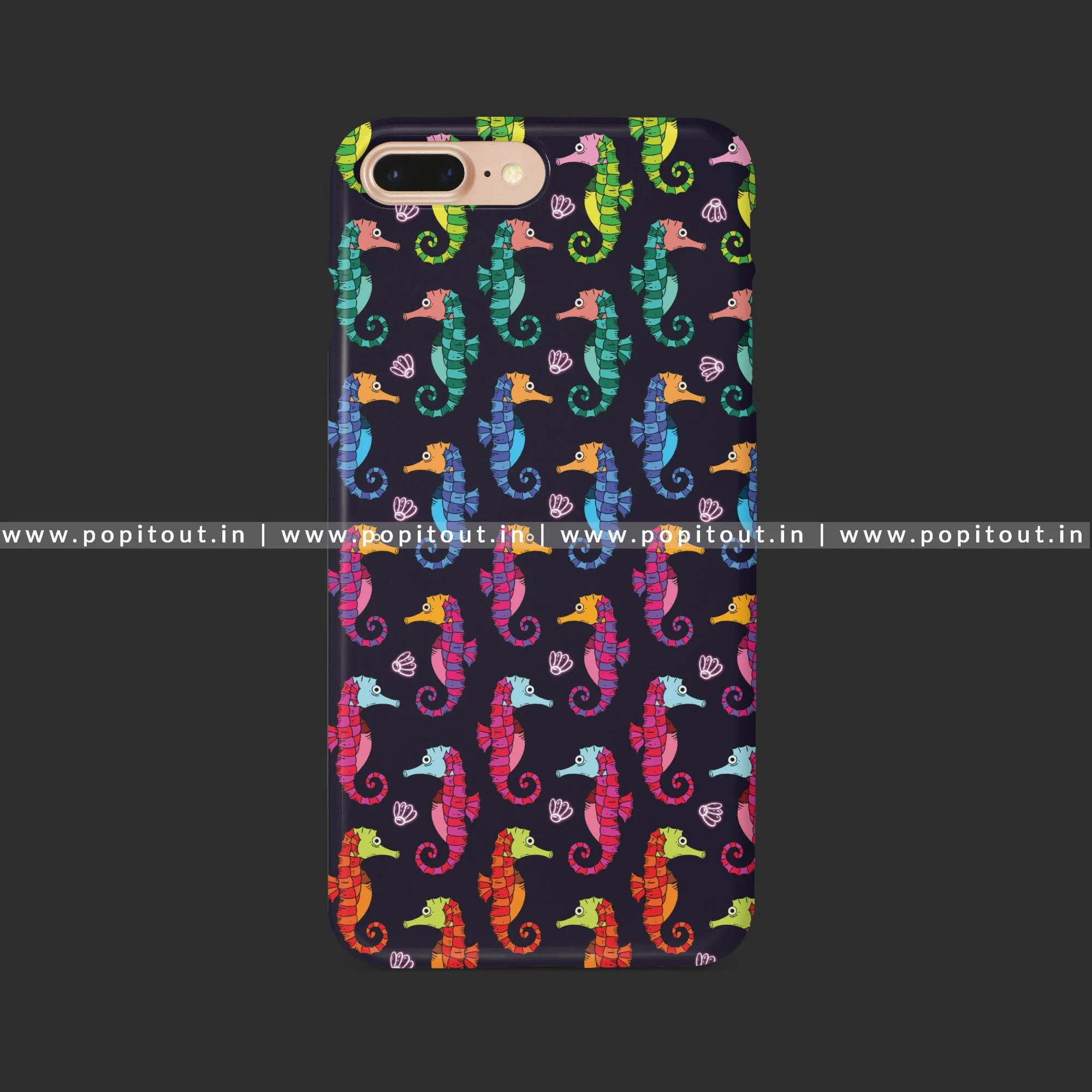 Vibrant Seahorse Pattern Case