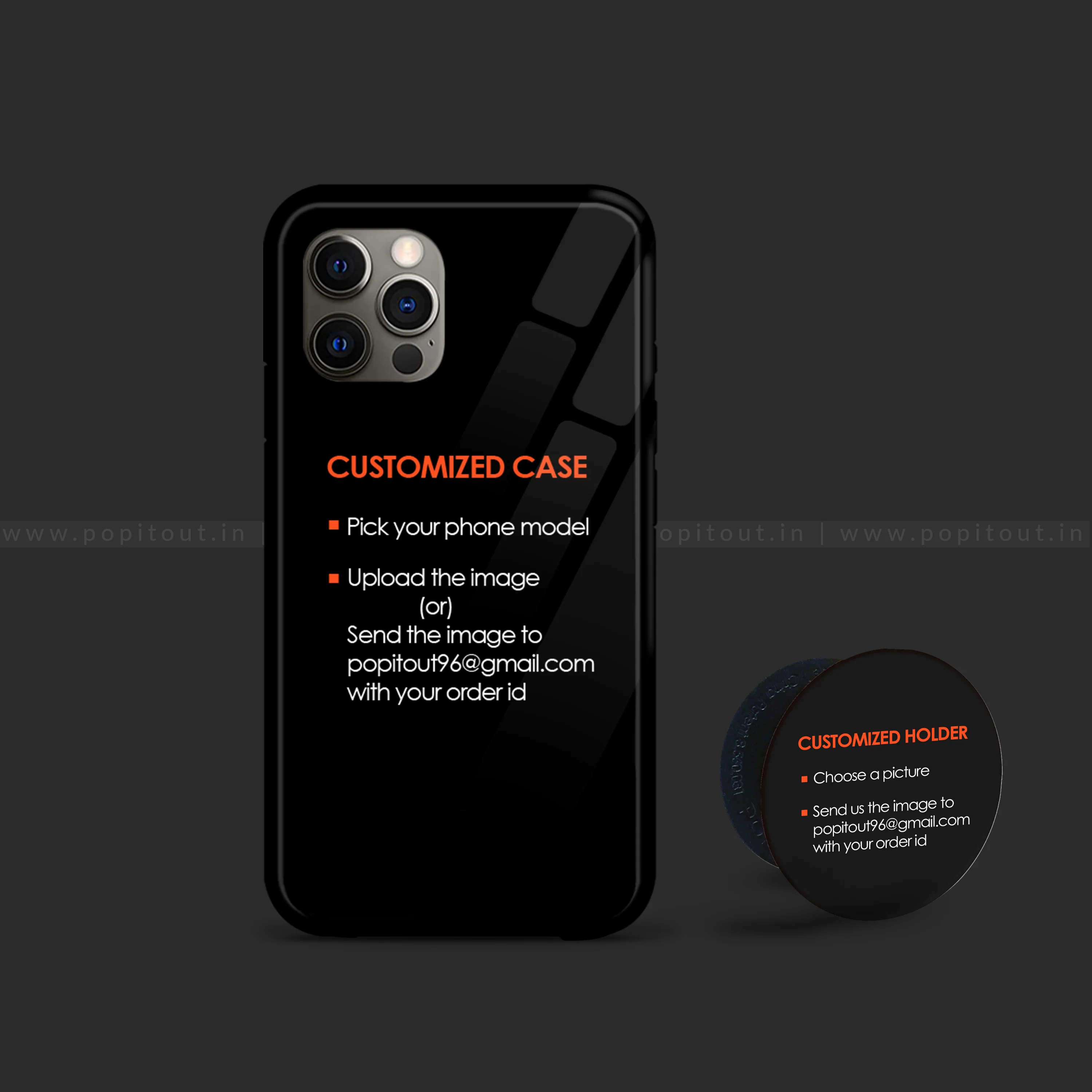 Customised Glass Case with Holder