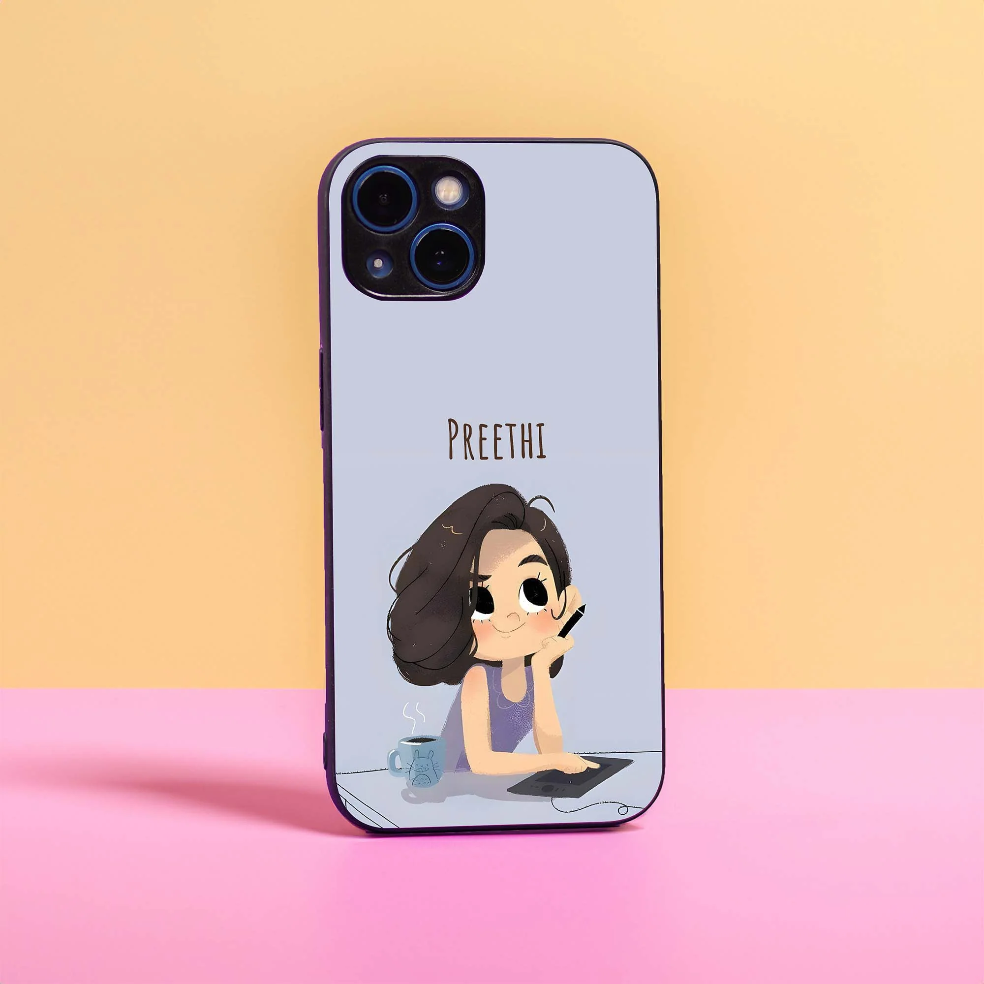 Cute Designer Name Glass Case