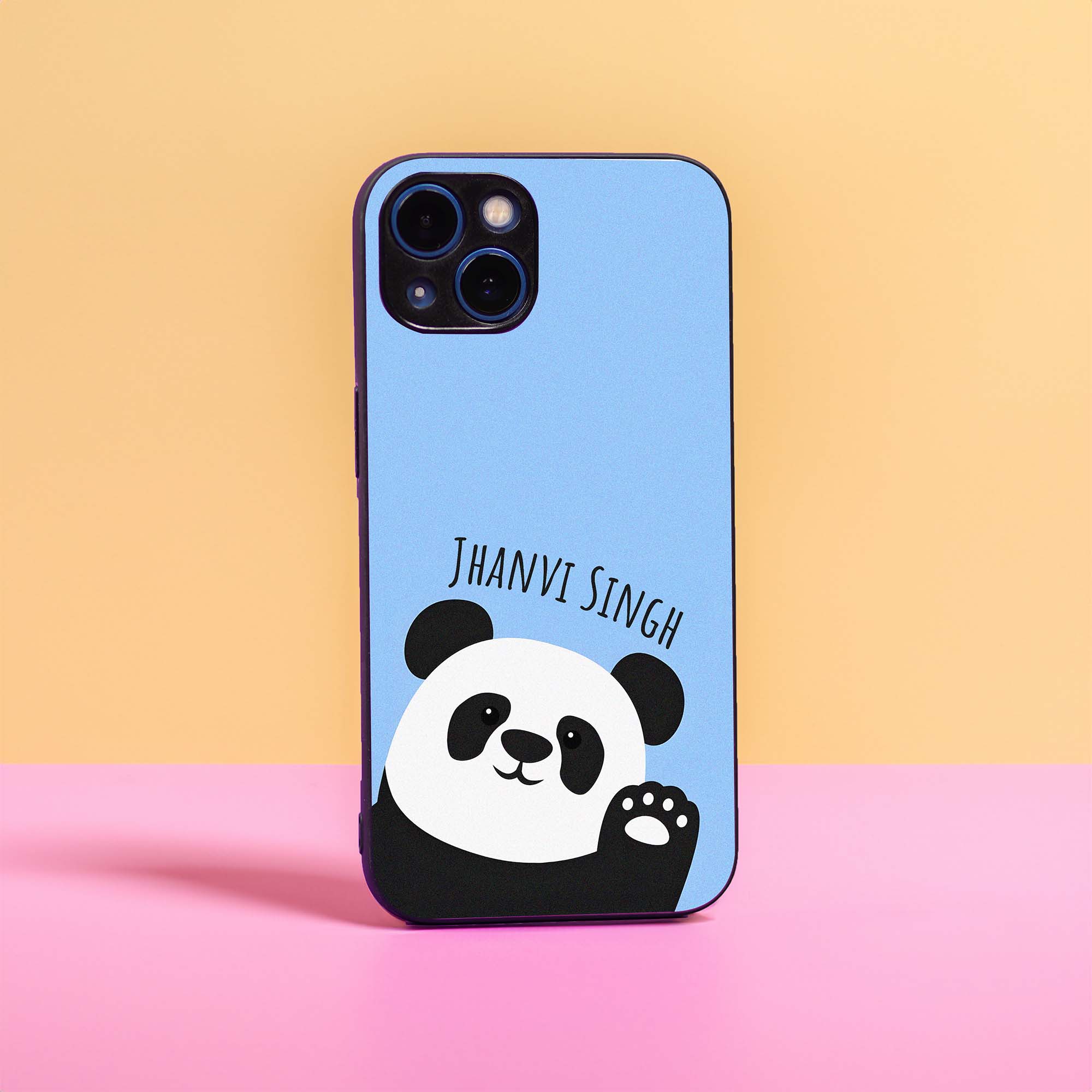 Cute Wave Panda Name Case