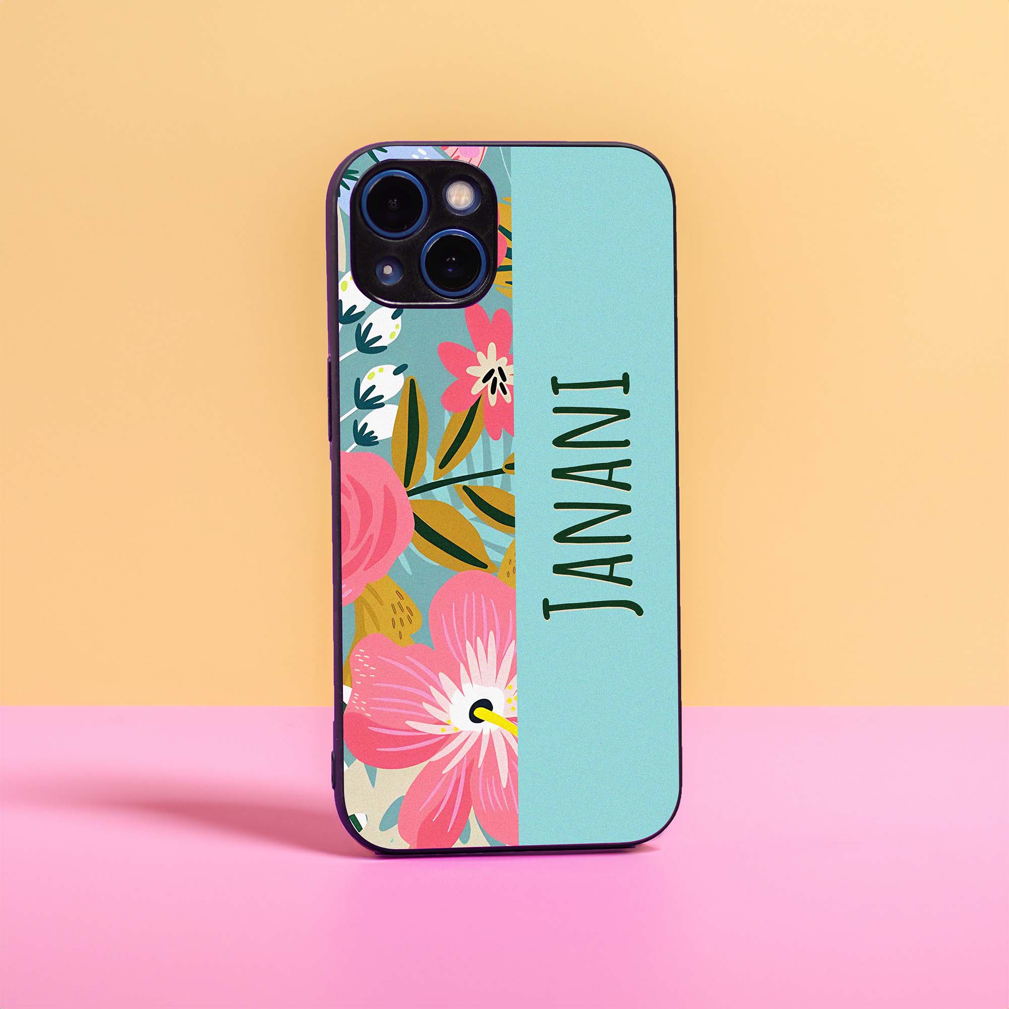 Dazzling Flowers Floral Pattern Name Case