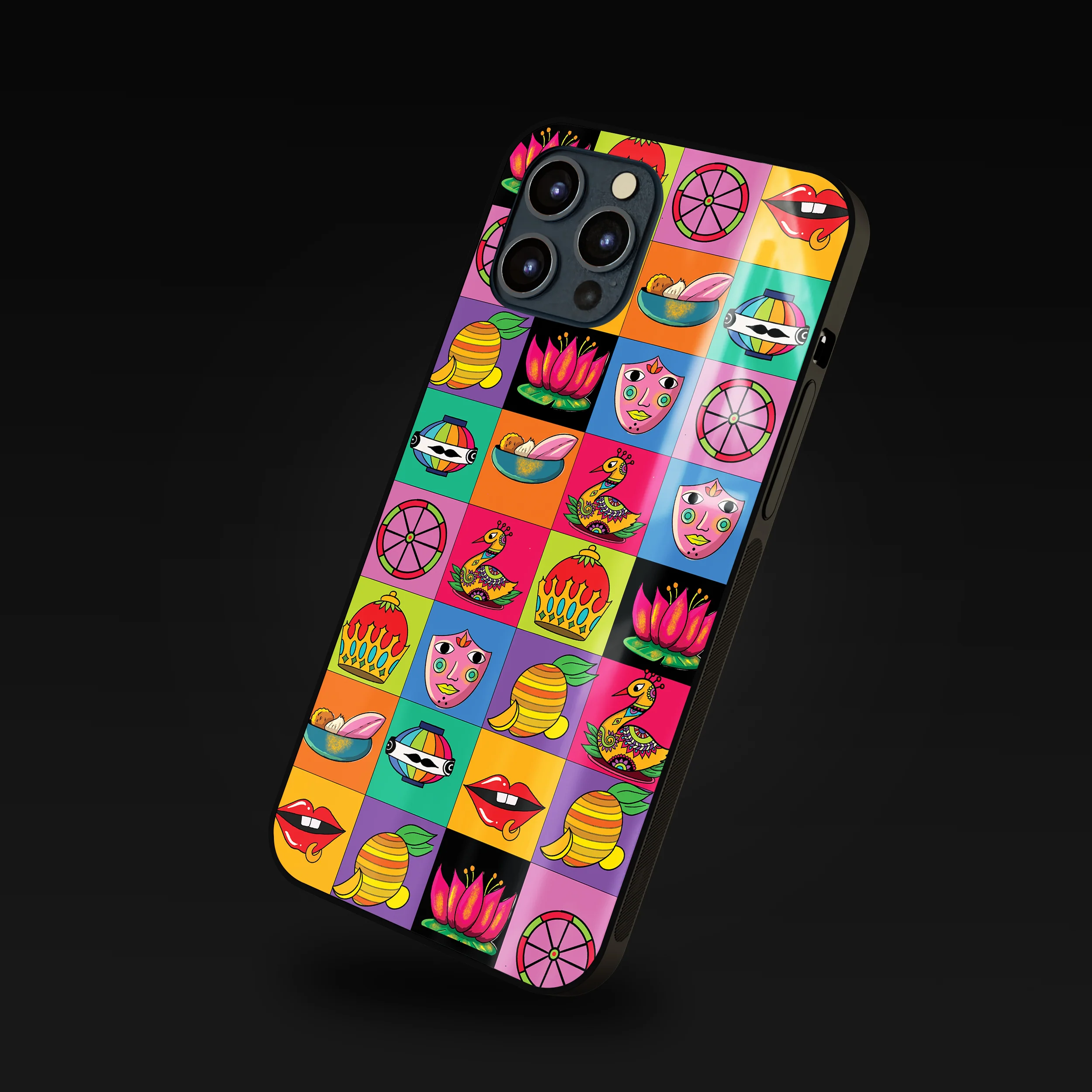 Desi Pattern Glass Case