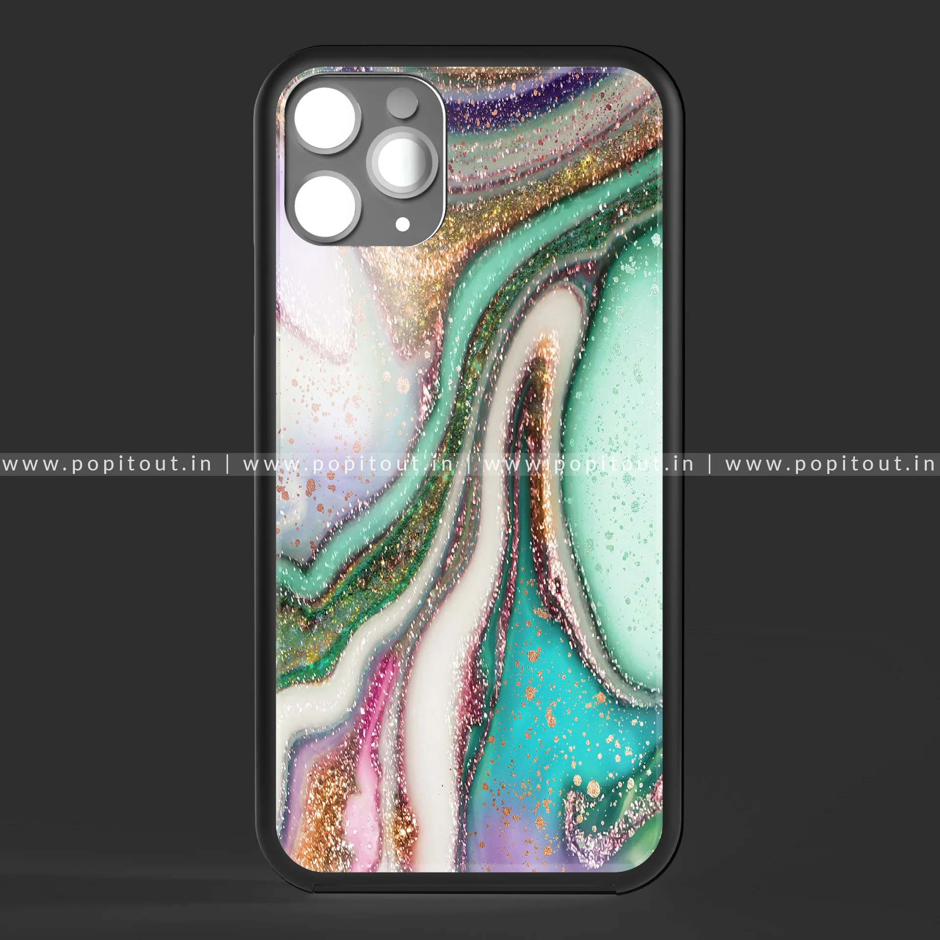 Emerald Splash Glass case