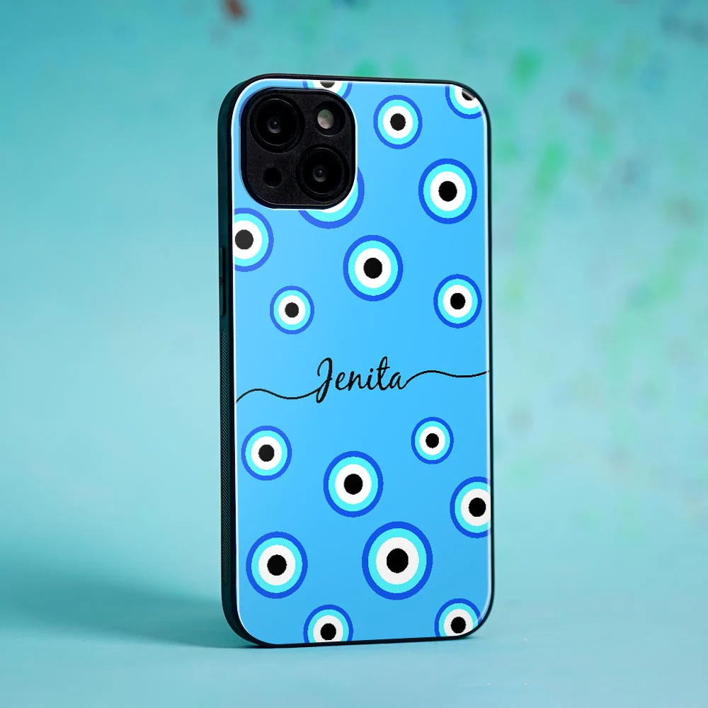 Evil Eye Name Glass Case