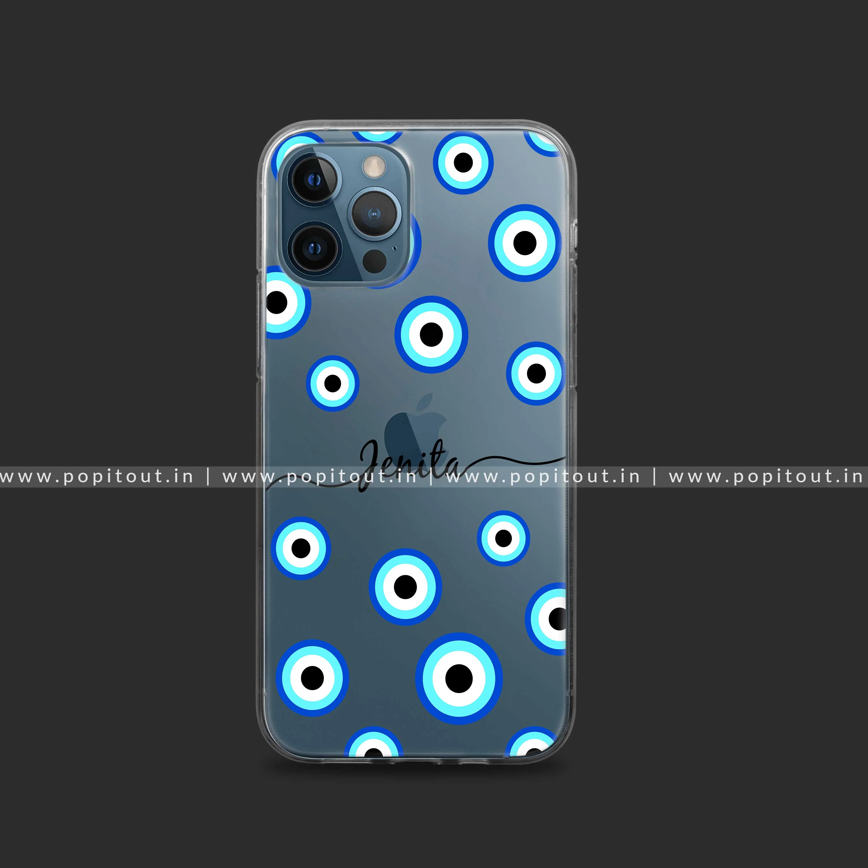 Evil Eye Name Silicon Clear Case - Image 2