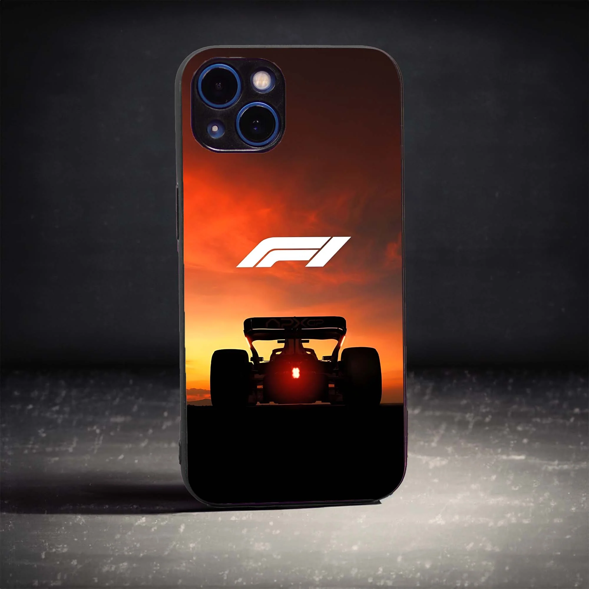 F1 Silhoutte Glass Case