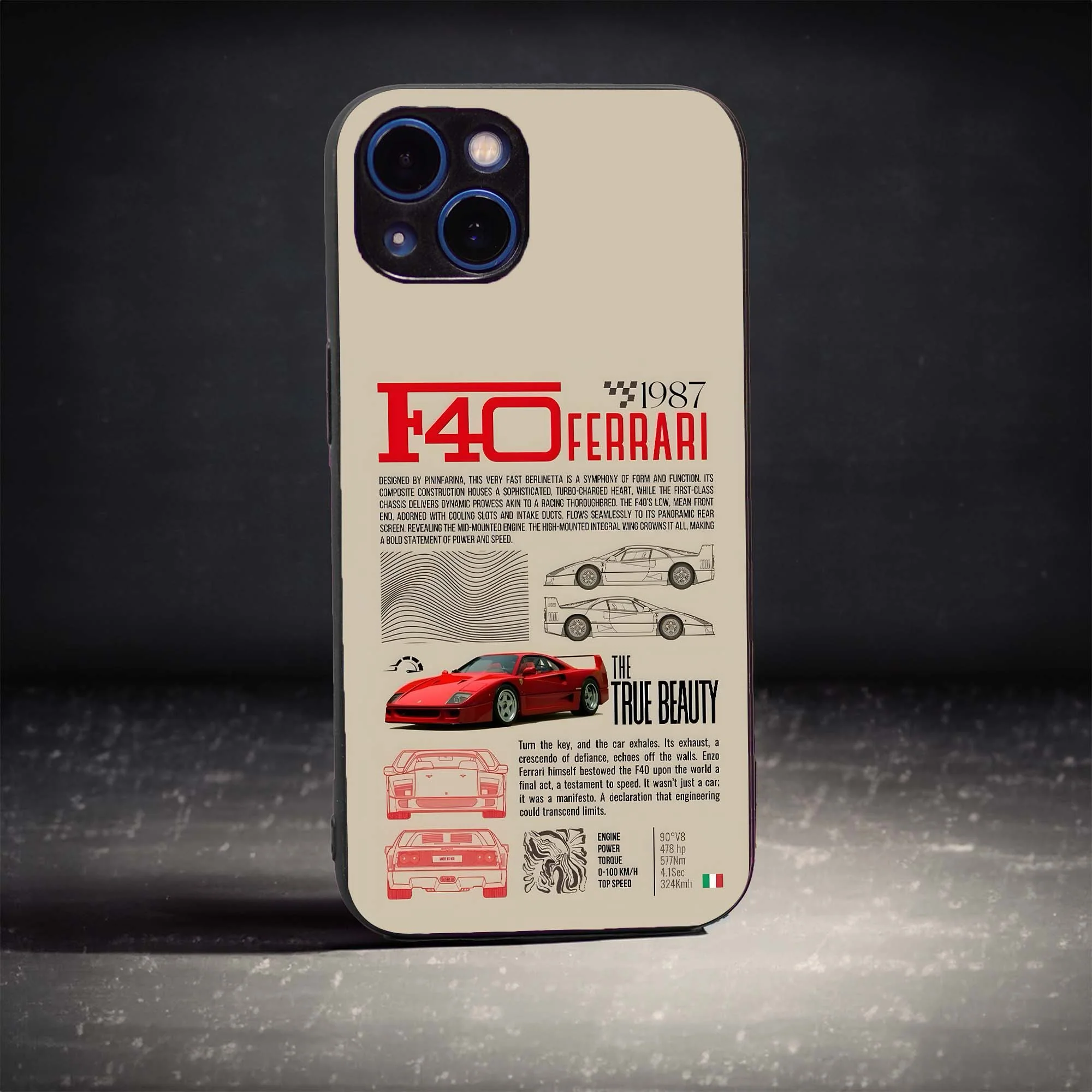 F40 Specs Glass Case