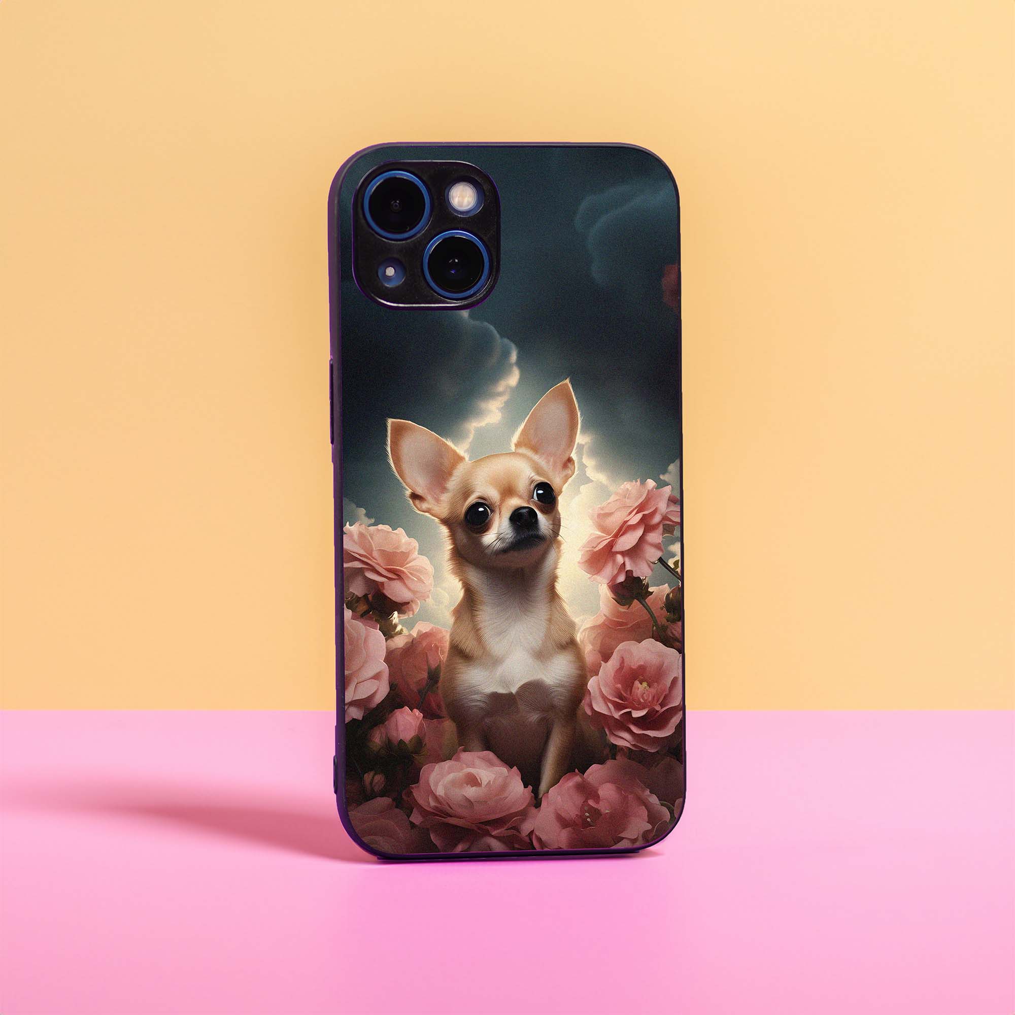 Floral Chihuahua Sleek Hybrid Case