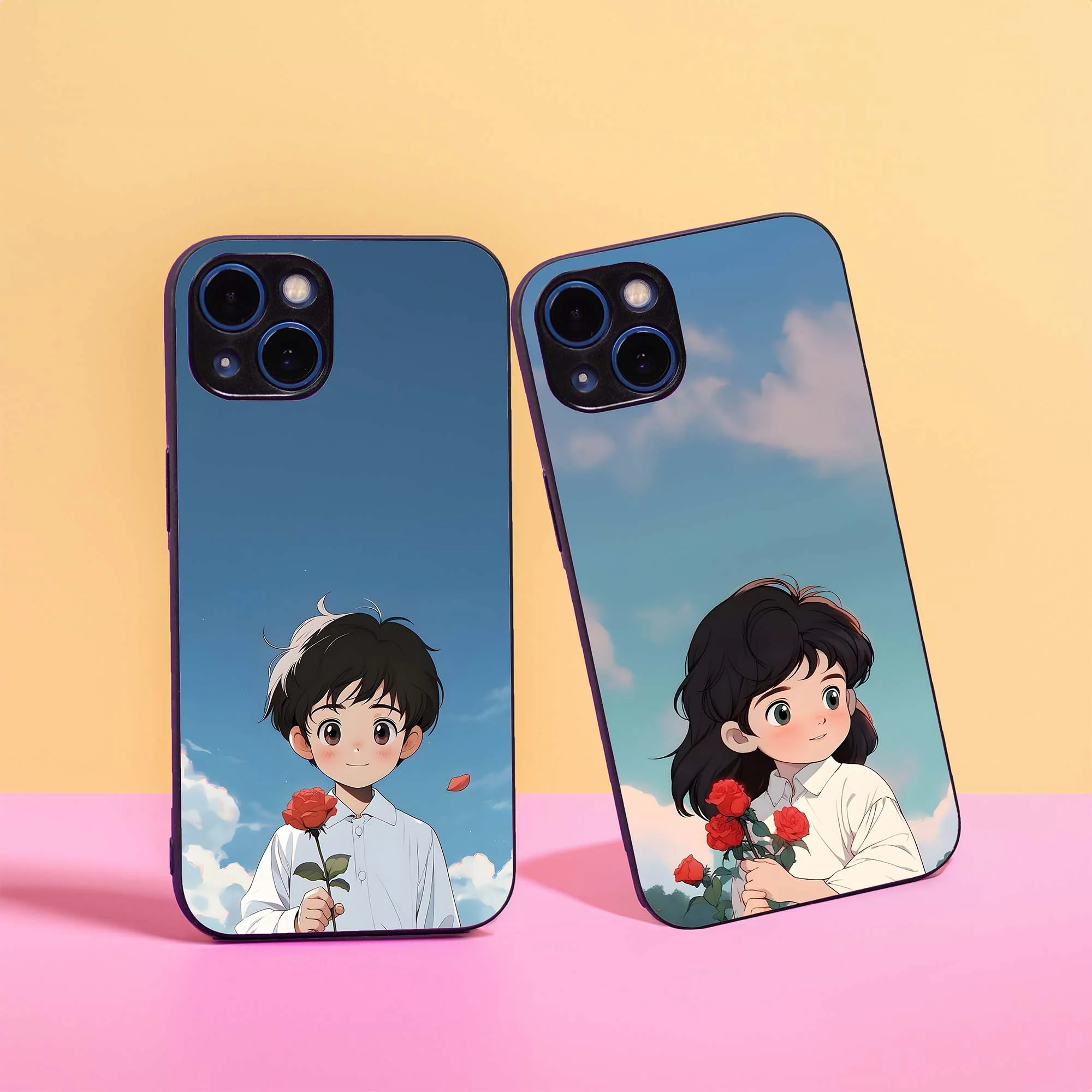 Flowers For You Couple Glass Case
