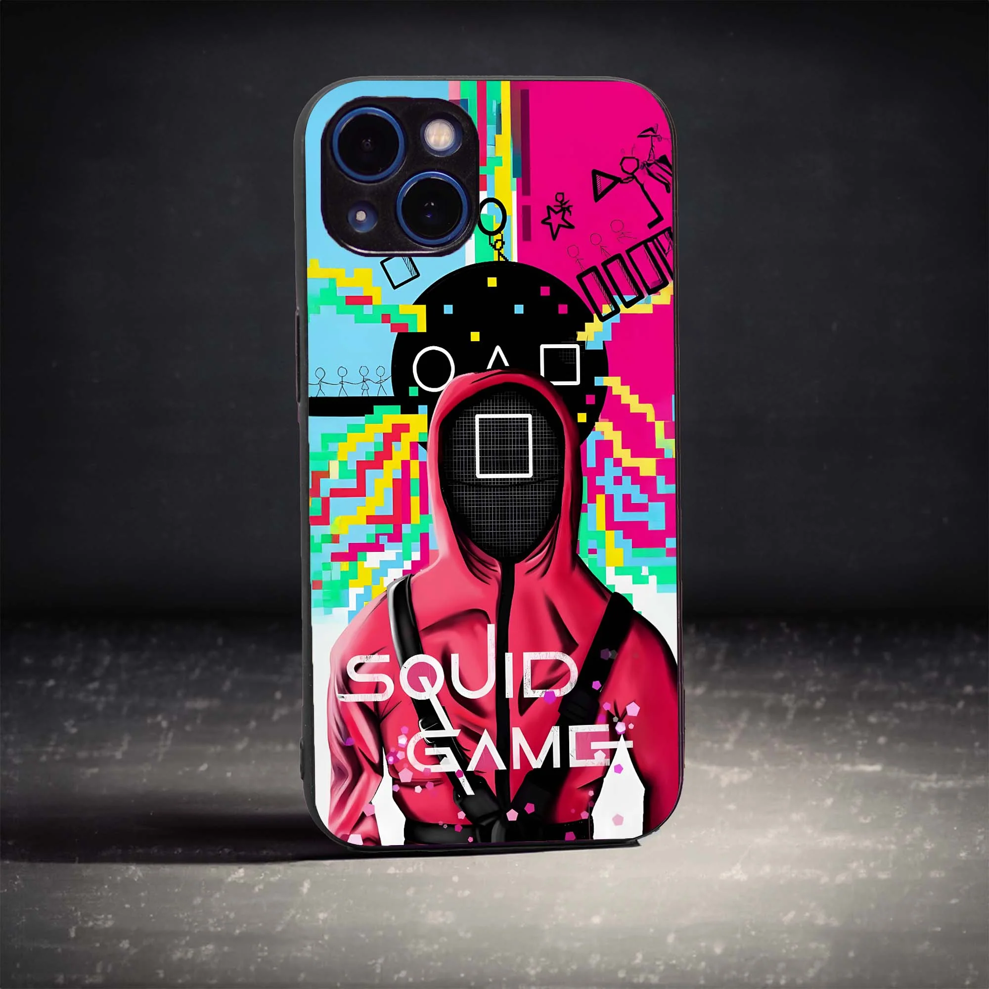 Glitchy Squids Glass Case