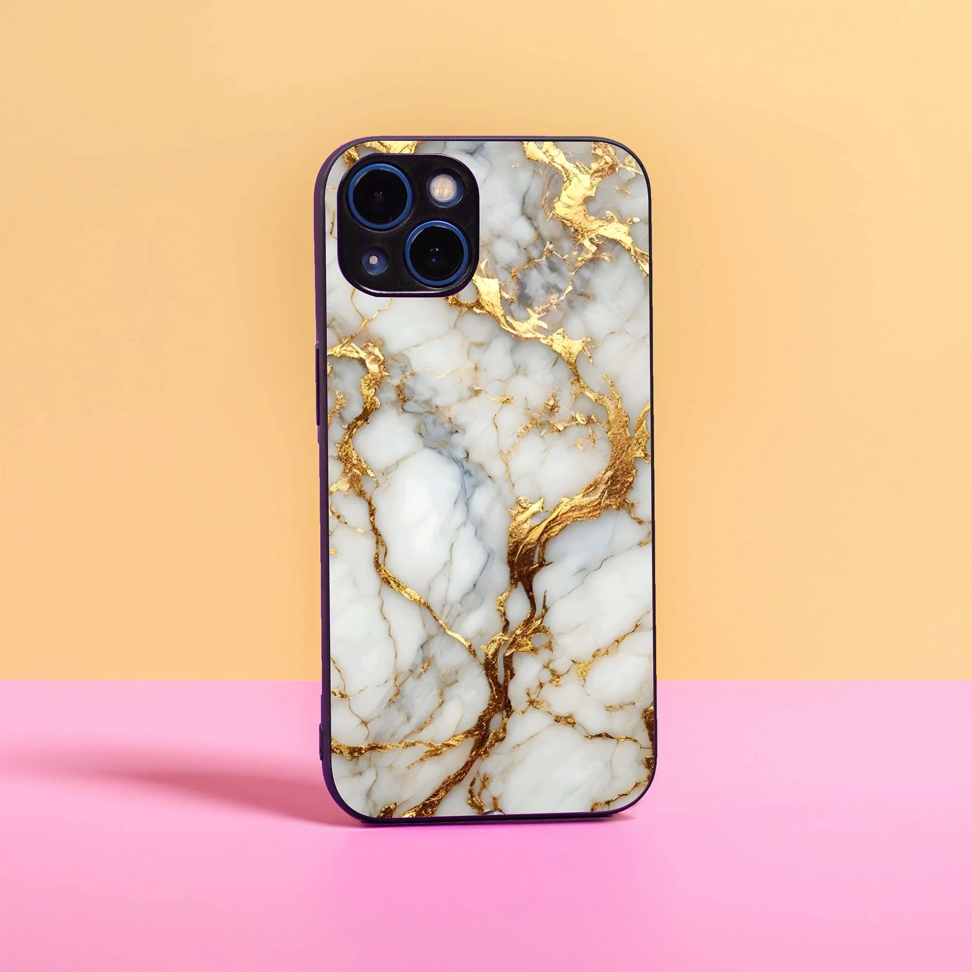 Gold Filled Marble Glass Case