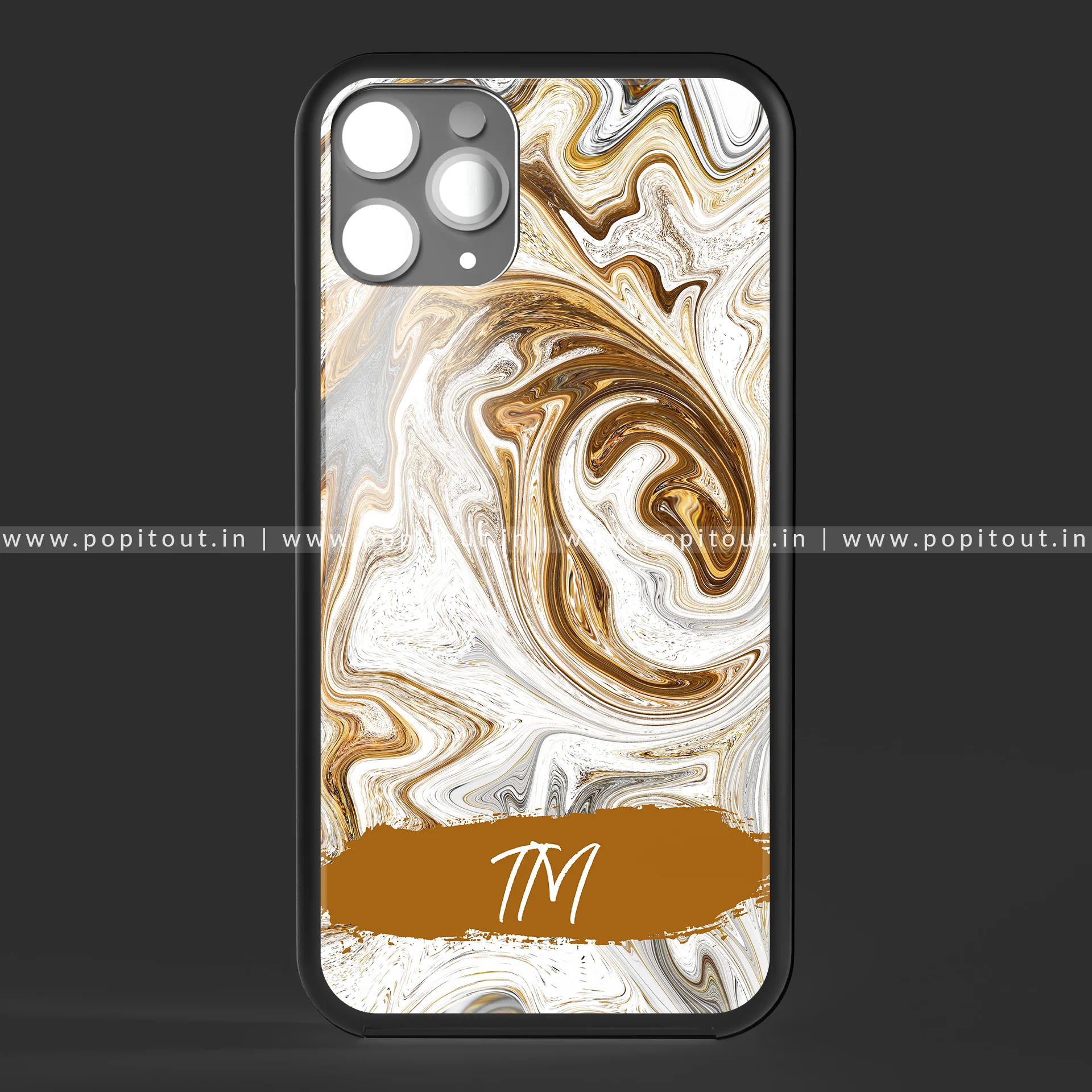 Golden Glare Liquid Glass Case