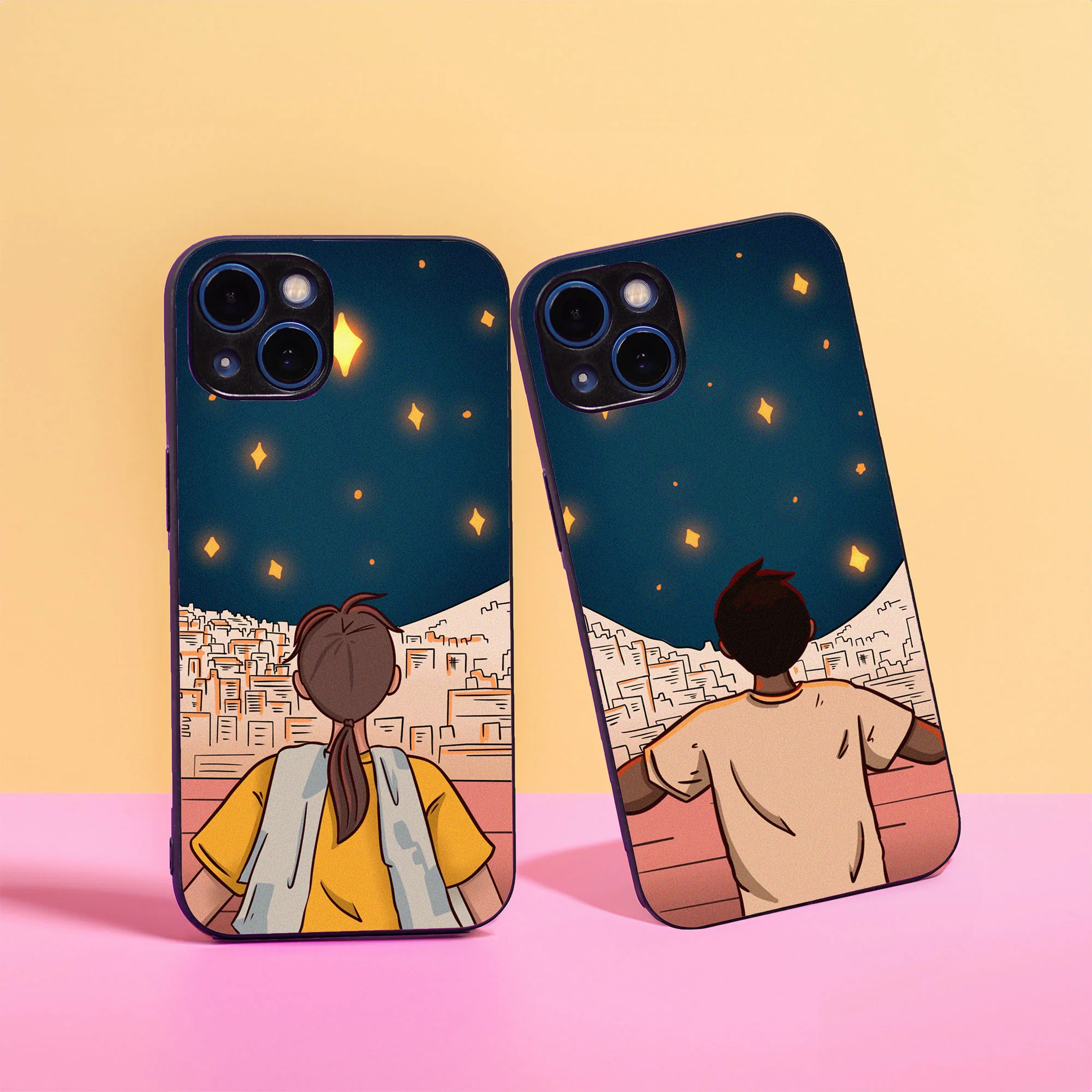 Golden Star Gazing Couple Case