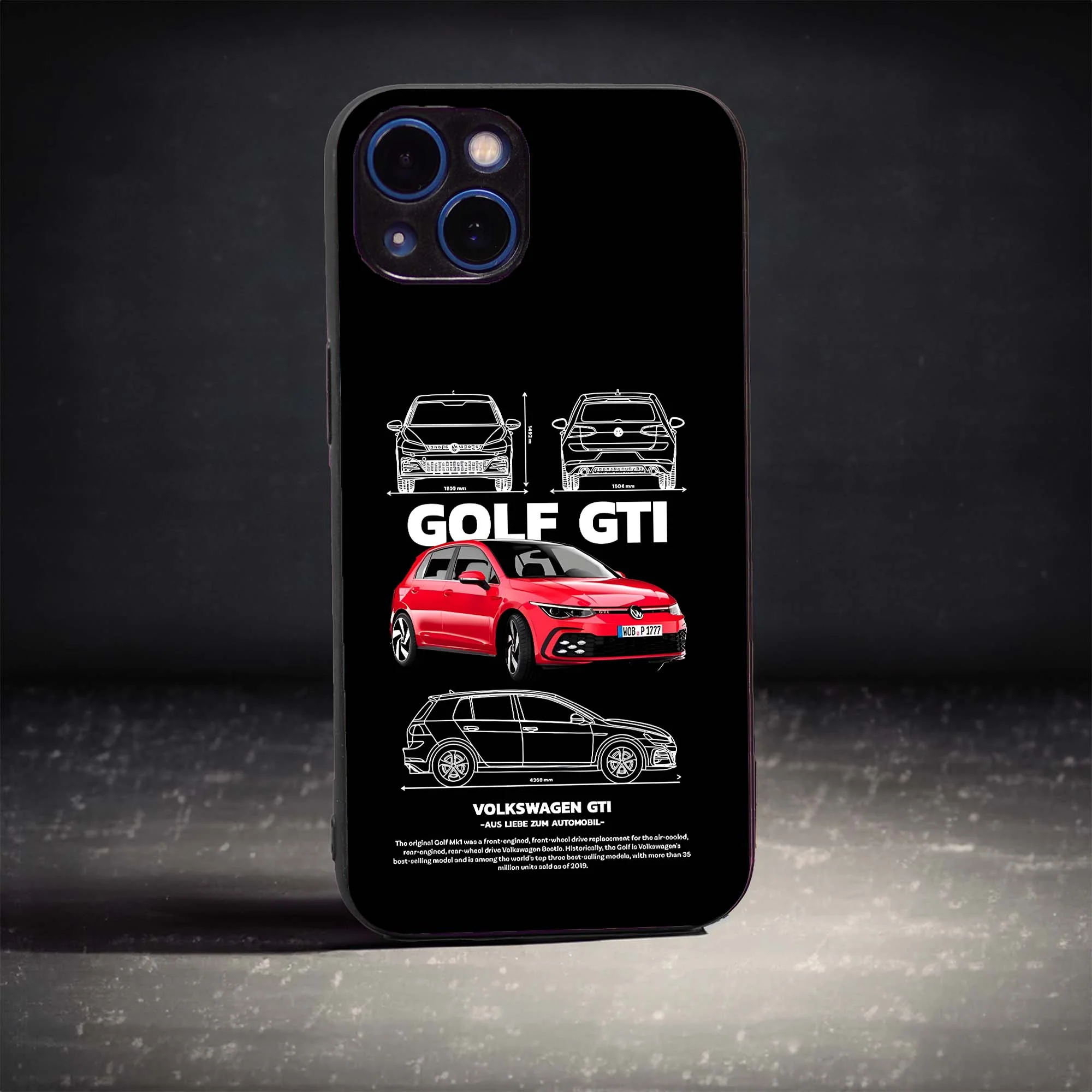 GTI Red Glass Case