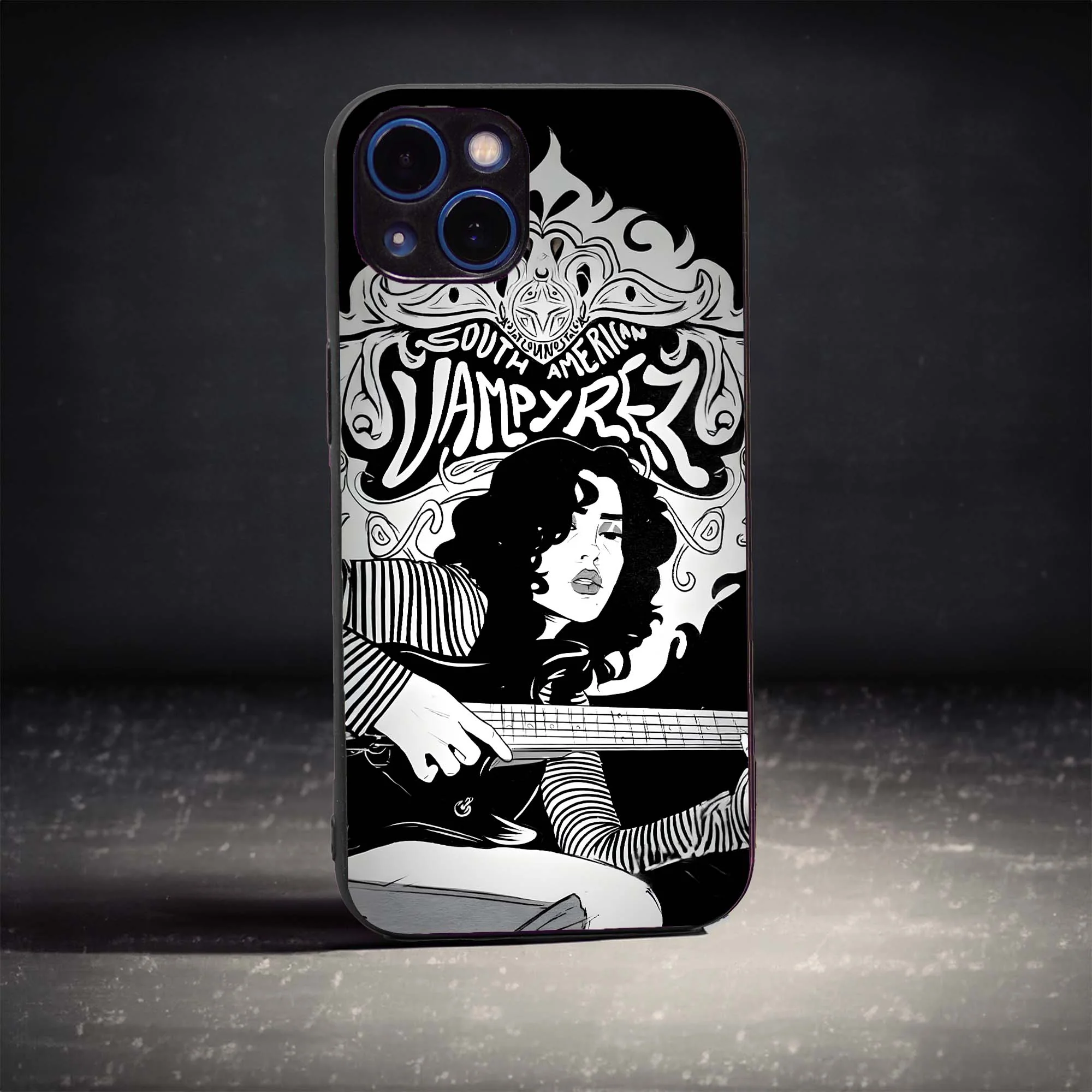 Guitar Girl Glass Case