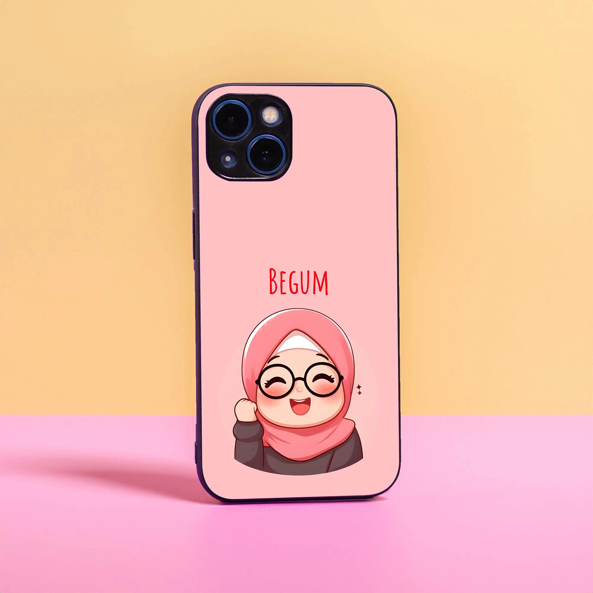 Happy and Cute Name Glass Case