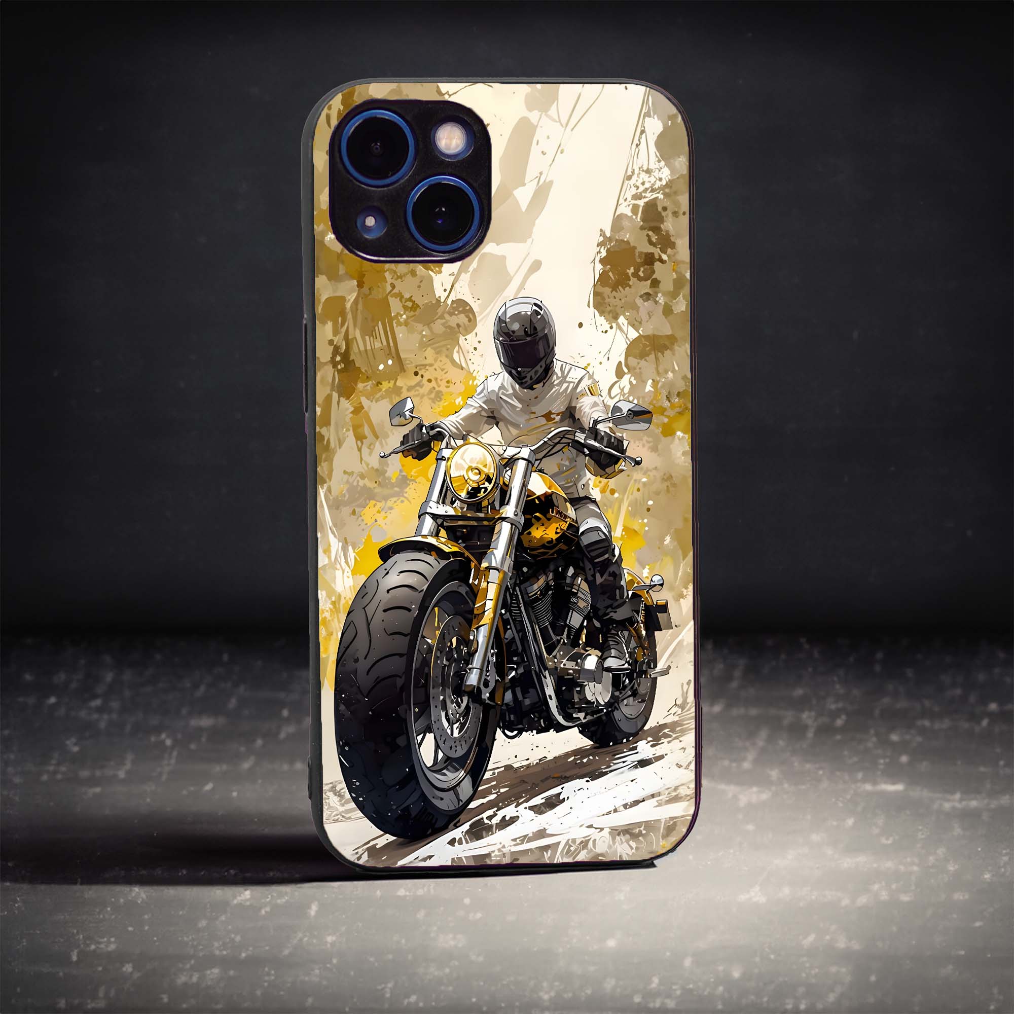 Harley Rider Glass Case