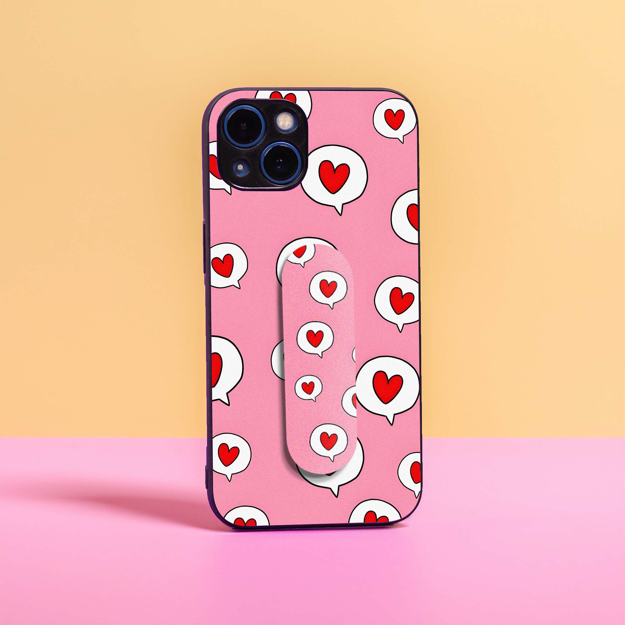 Hearts Emoji Gripper Combo Case