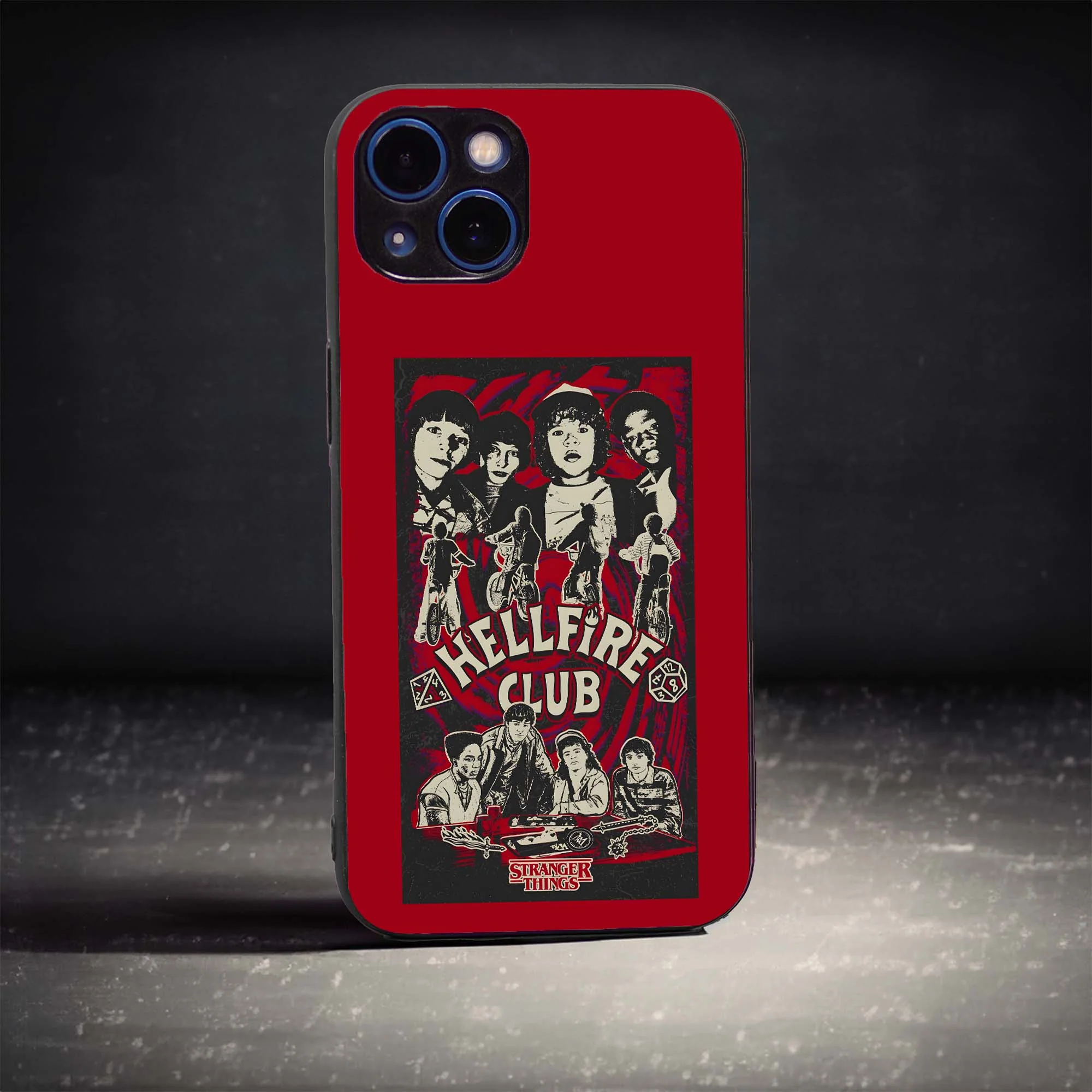 Hell fire club card Glass Case