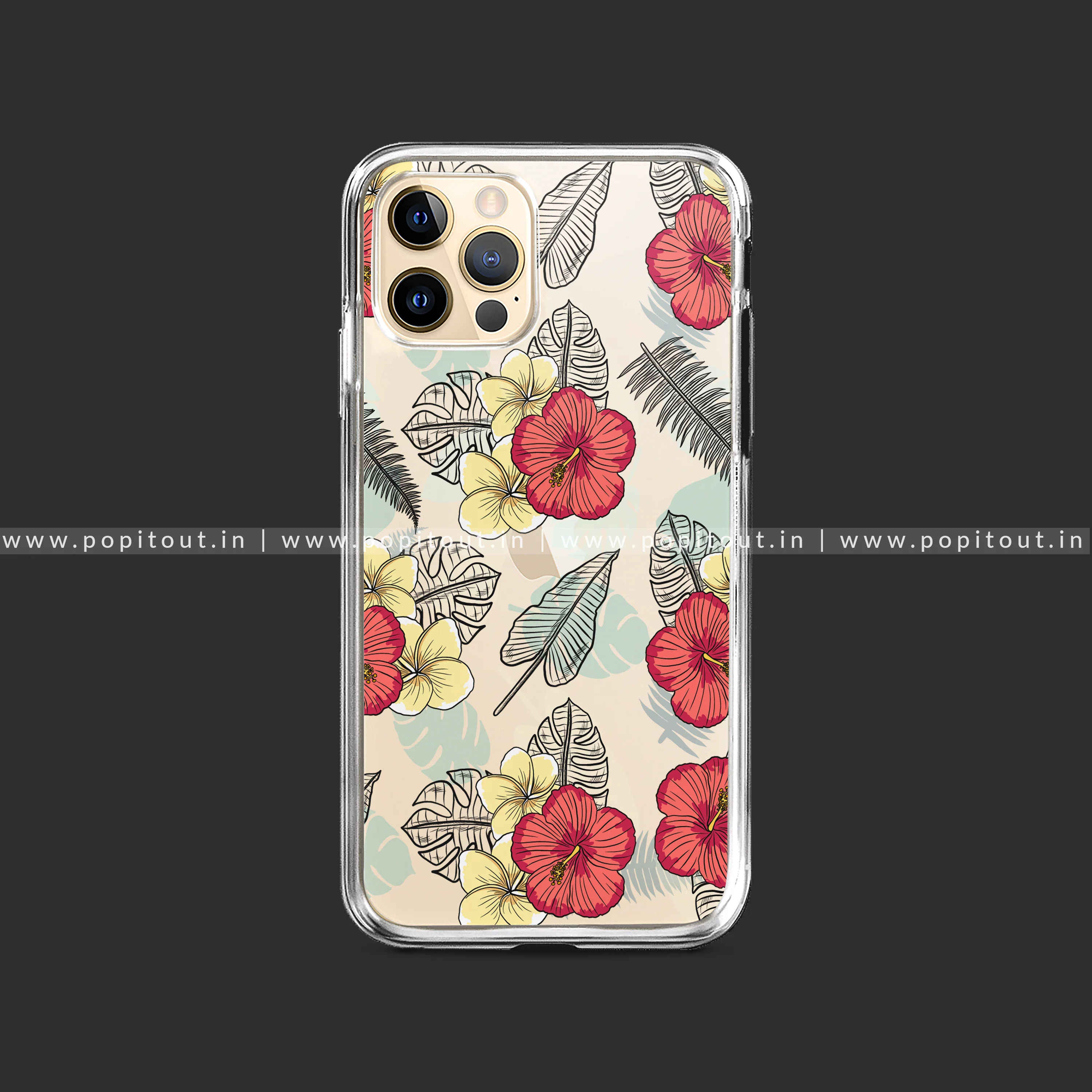 Hibiscus Floral Silicon Clear Case