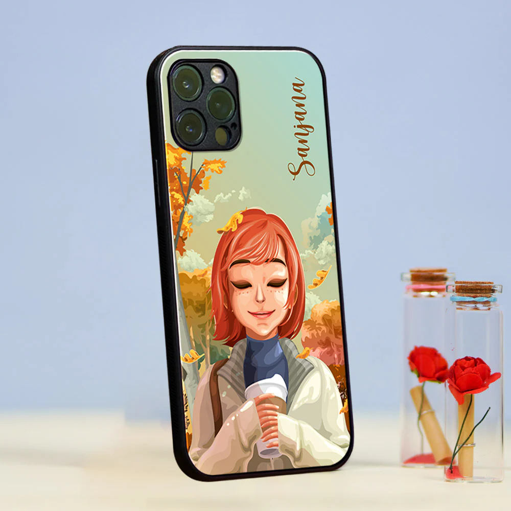 Just Breathe Girl Name Glass Case