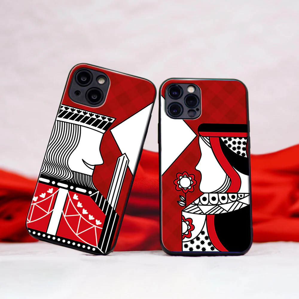 King And Queen Glass Case