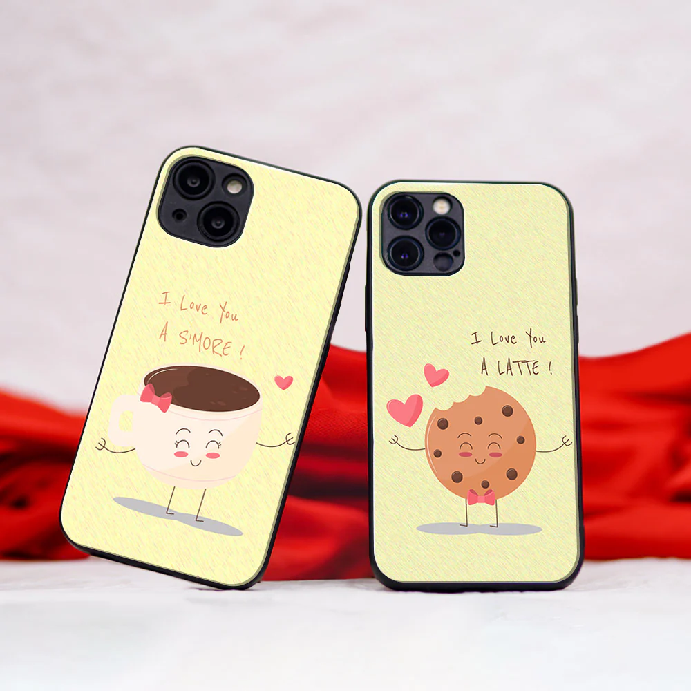 Latte and Smore Couple Glass Case