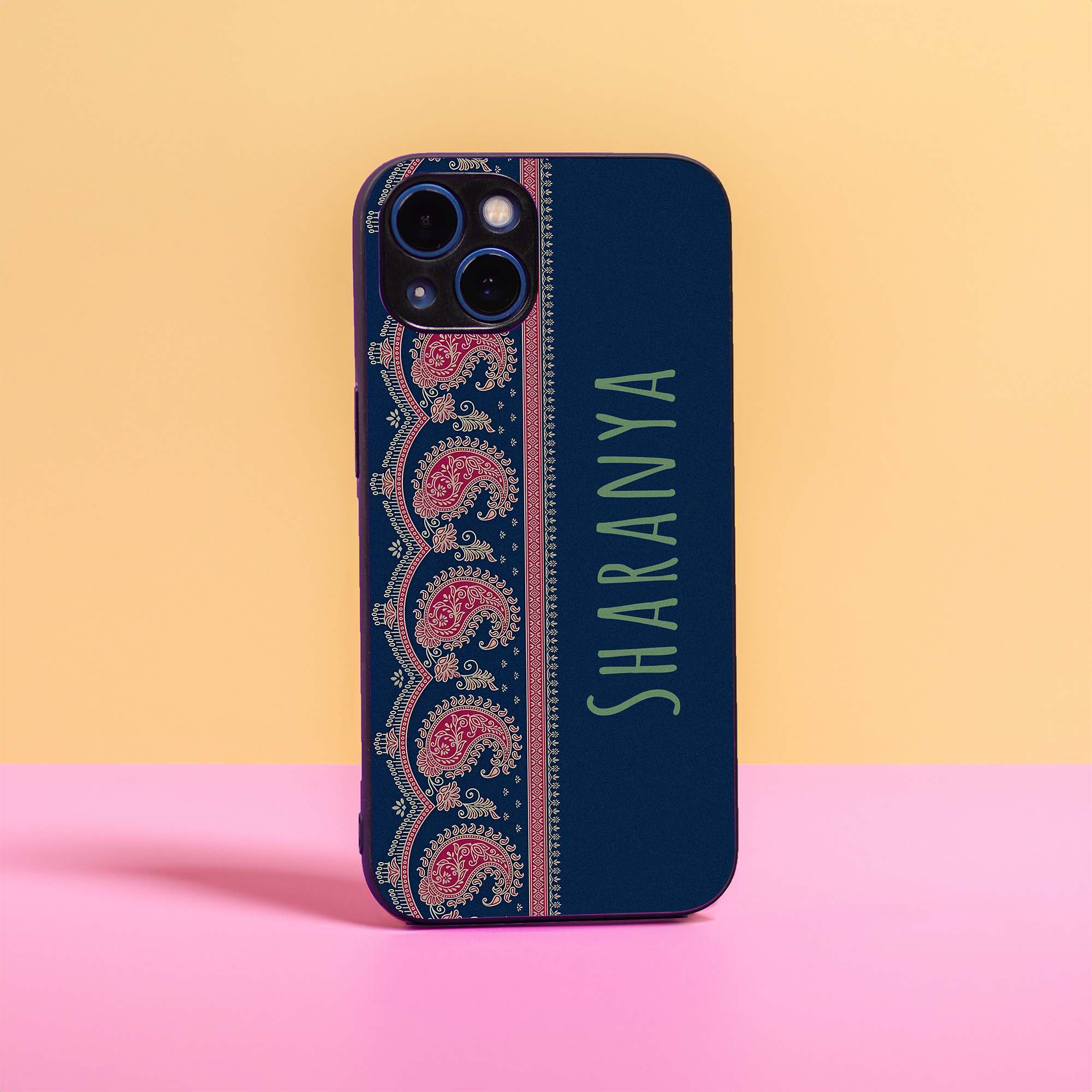 Mandala Pattern Saree Name Case