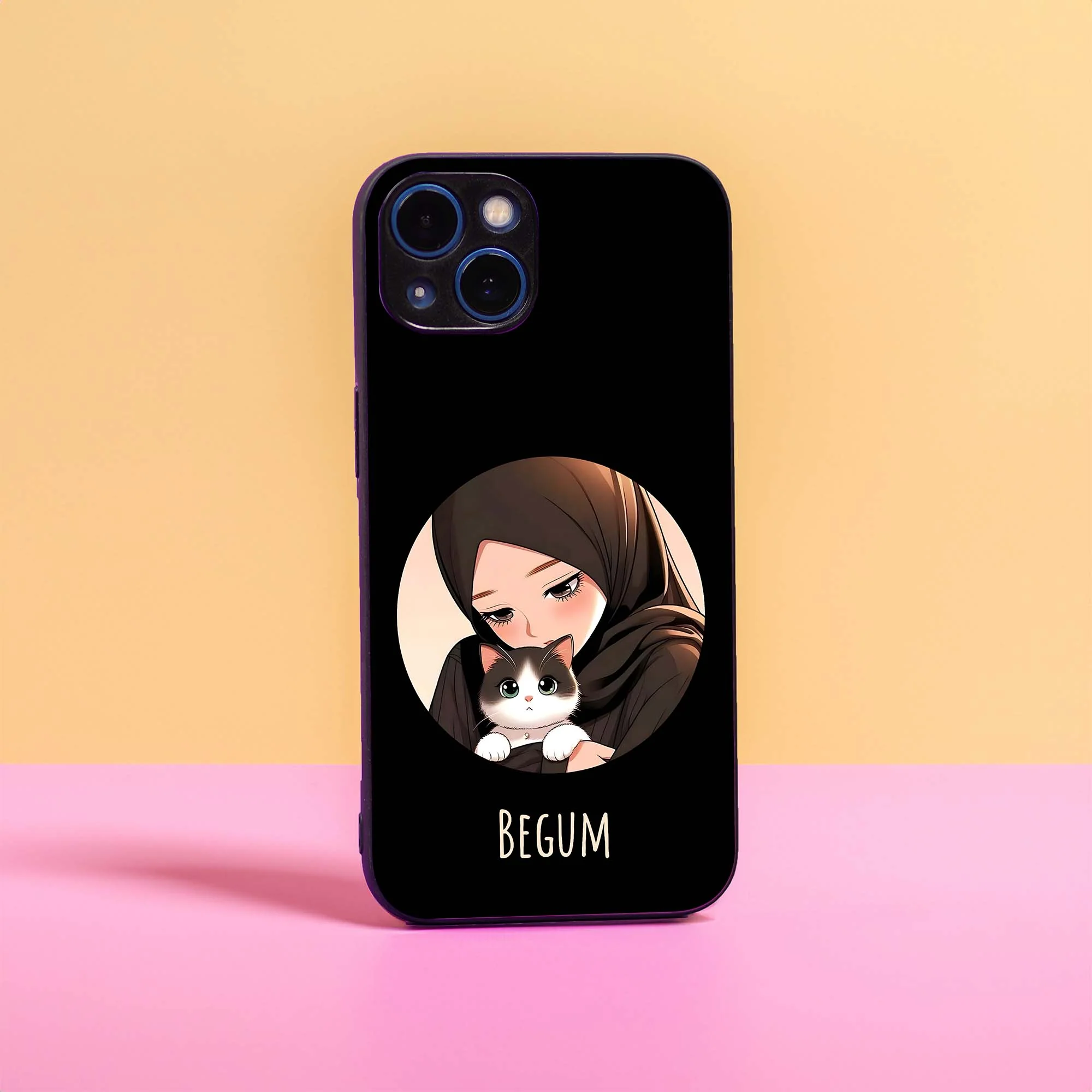 Me and My Cat Name Glass Case