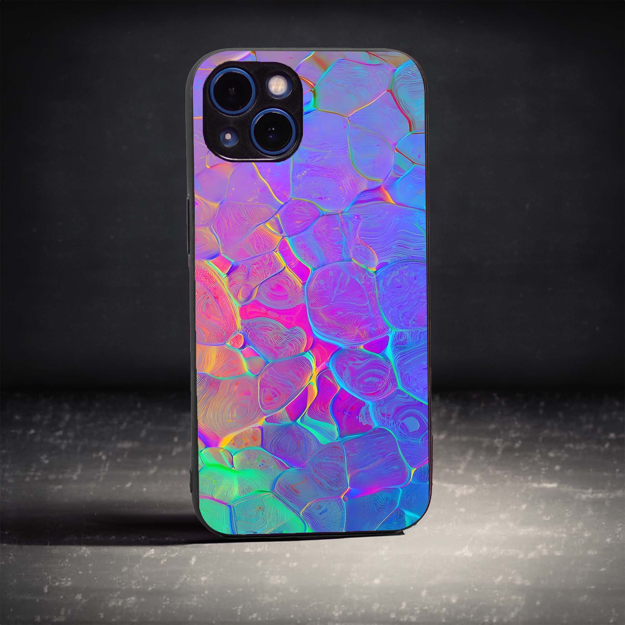 Neon Marble Glass Case