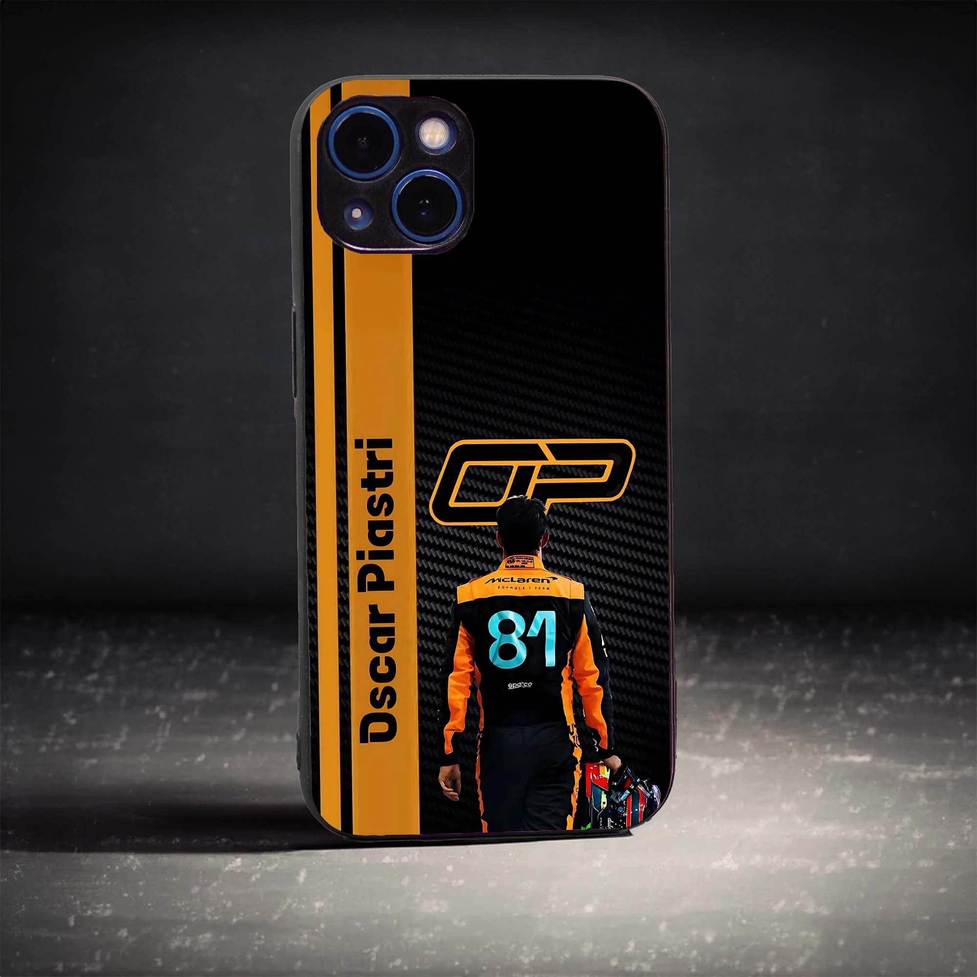 Oscar Piastri Carbon Fibre Glass Case