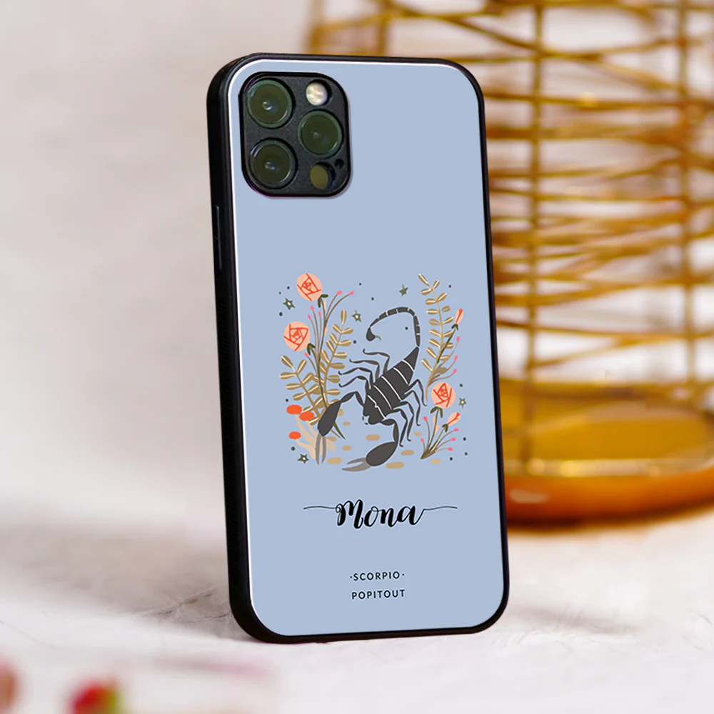 Pastel Zodiac Name Glass Case - Image 12