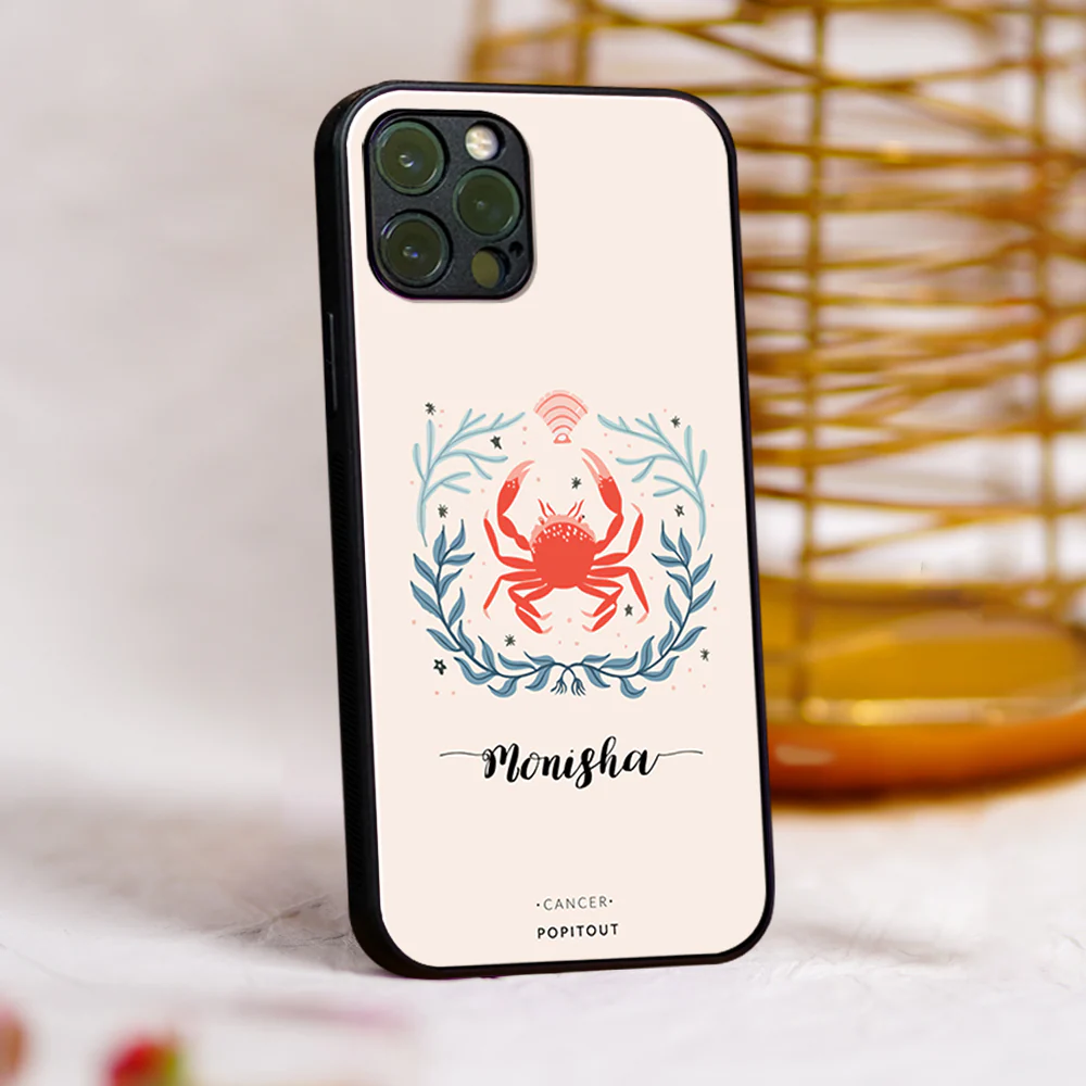 Pastel Zodiac Name Glass Case - Image 5