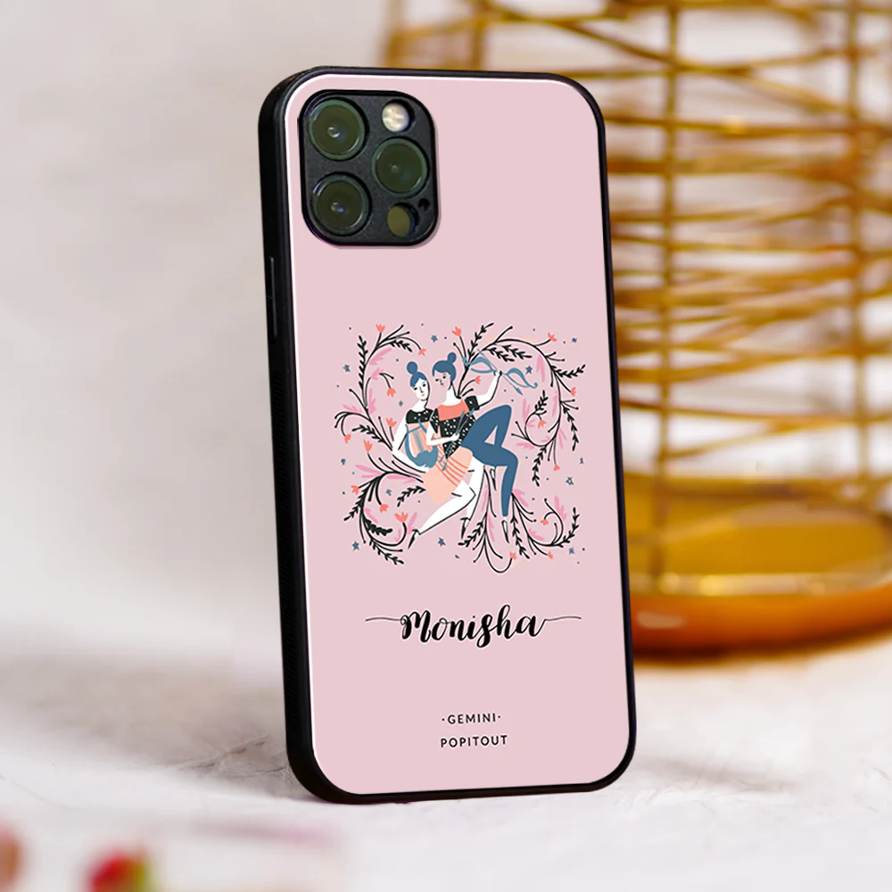 Pastel Zodiac Name Glass Case - Image 7