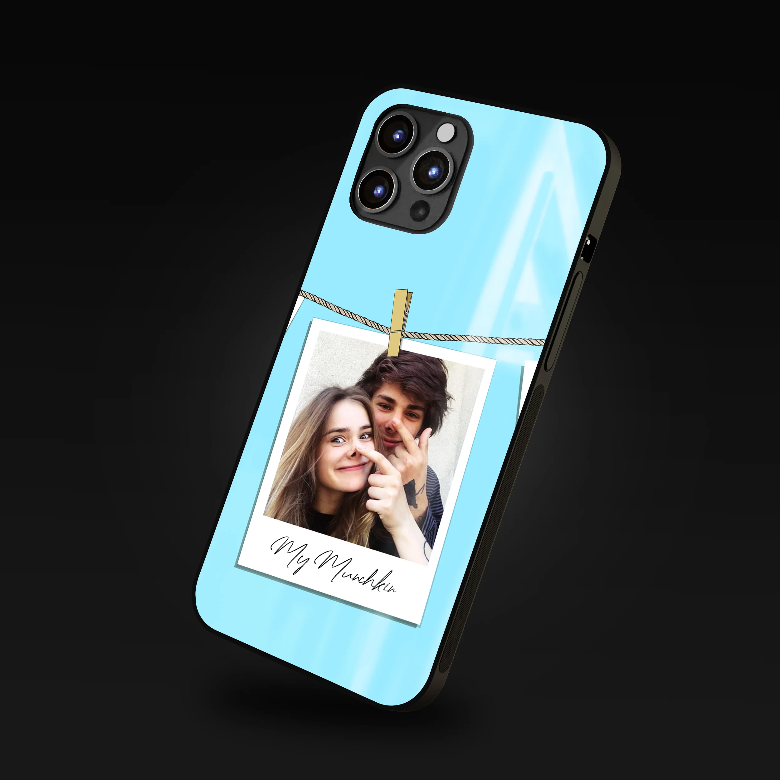 Instant Memory Photo Clip Frame Customized Phone Glass Case - Image 3