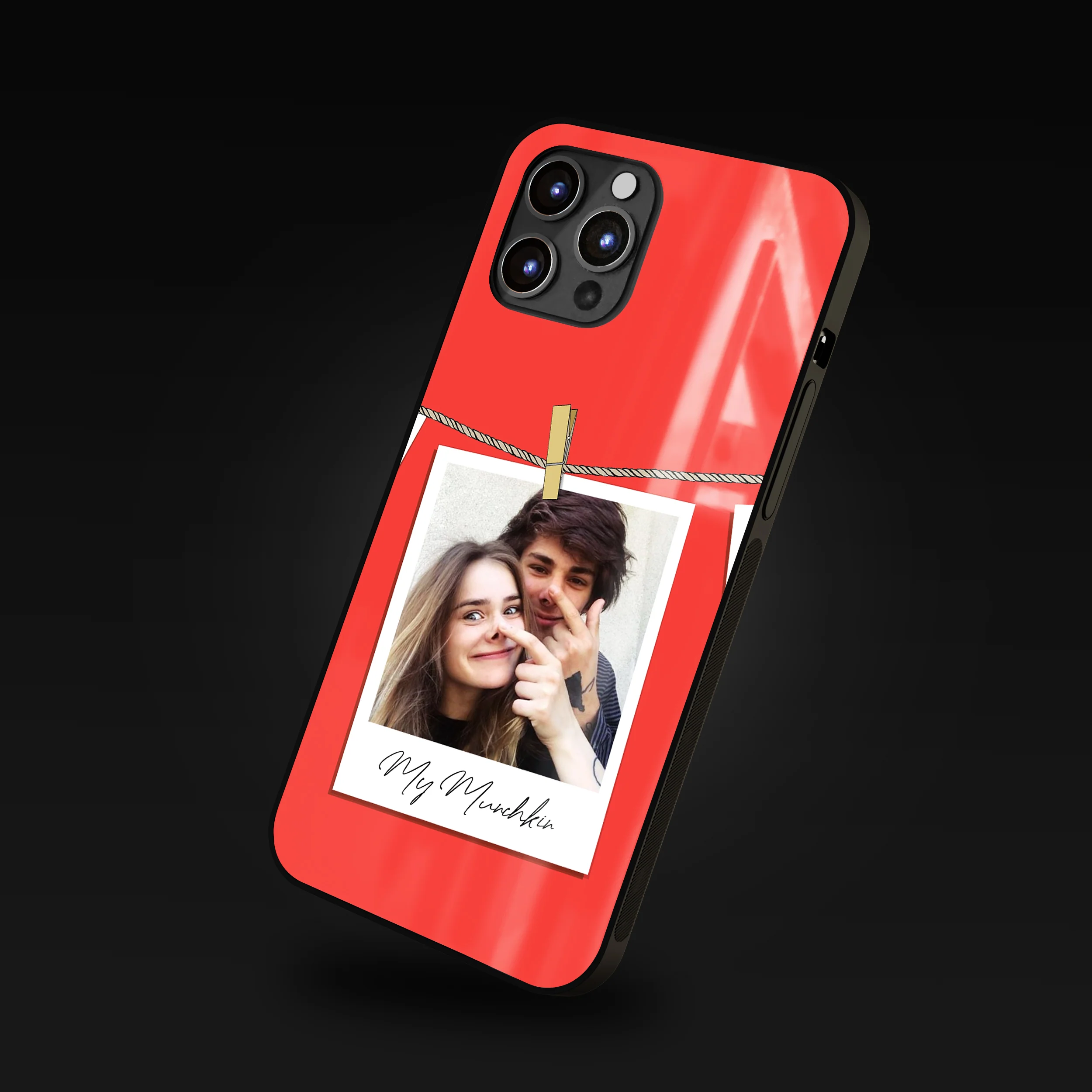 Instant Memory Photo Clip Frame Customized Phone Glass Case - Image 7