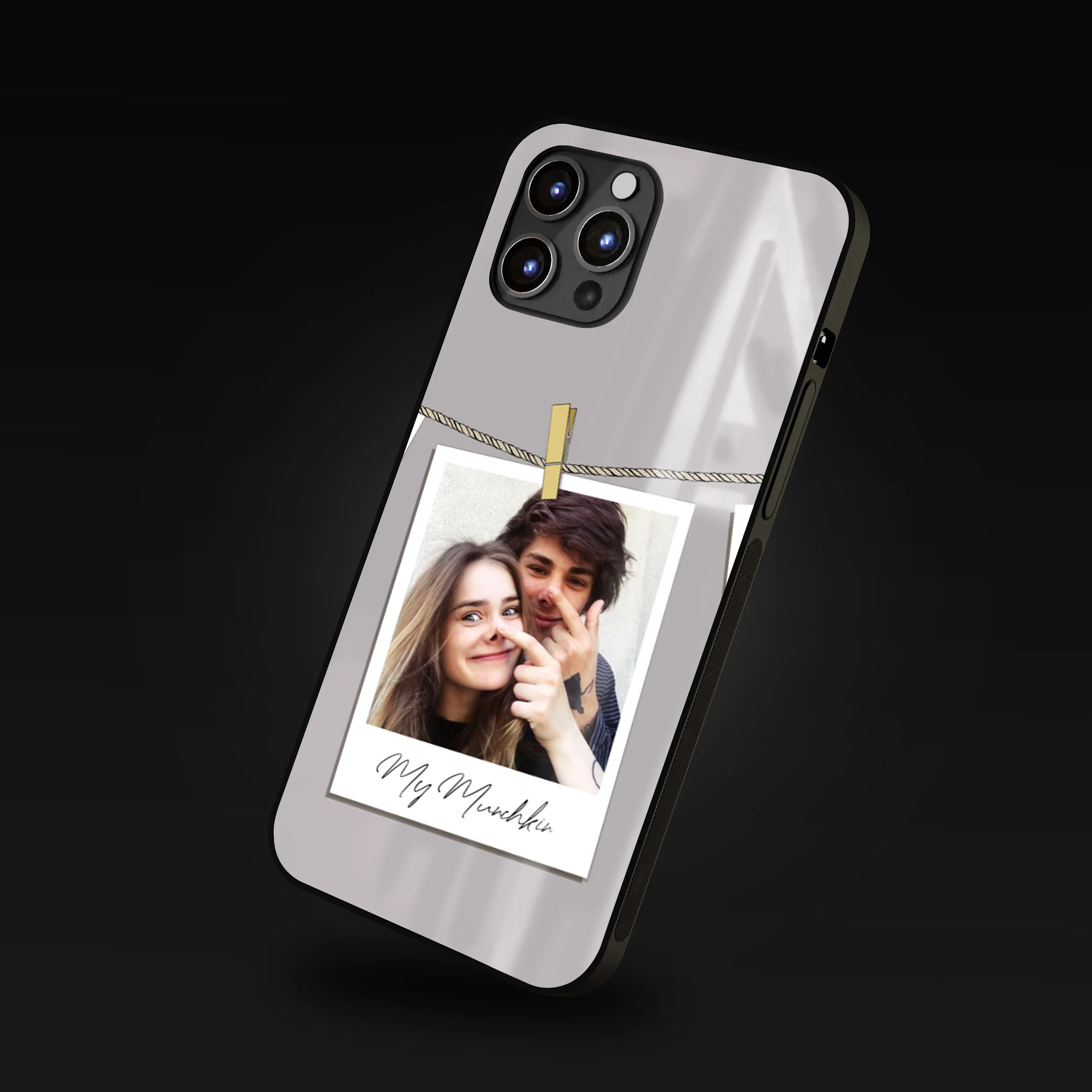 Instant Memory Photo Clip Frame Customized Phone Glass Case - Image 8