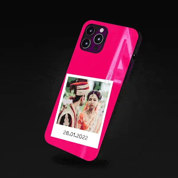 Personalized Photo Phone Glass Case with Customized Year