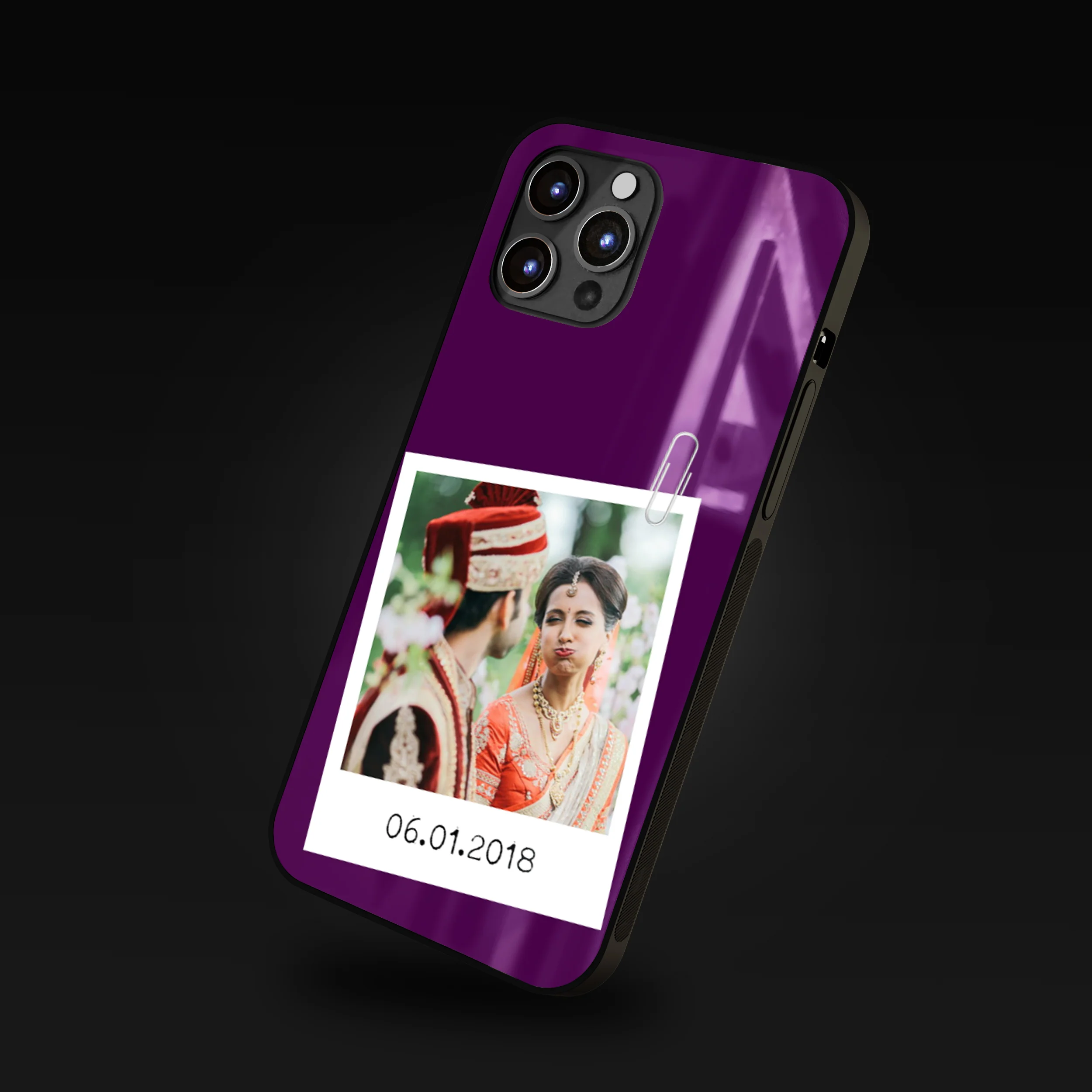 Personalized Photo Phone Glass Case with Customized Year - Image 11