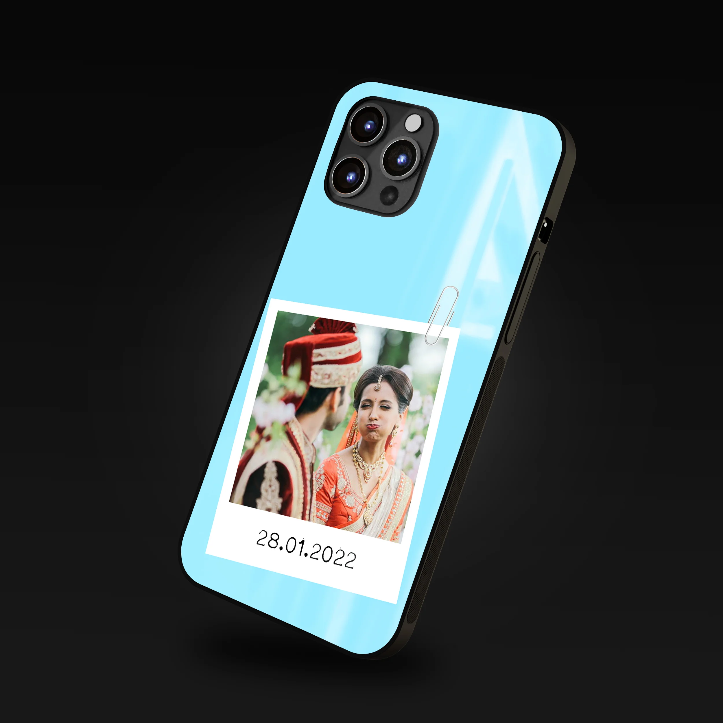 Personalized Photo Phone Glass Case with Customized Year - Image 3